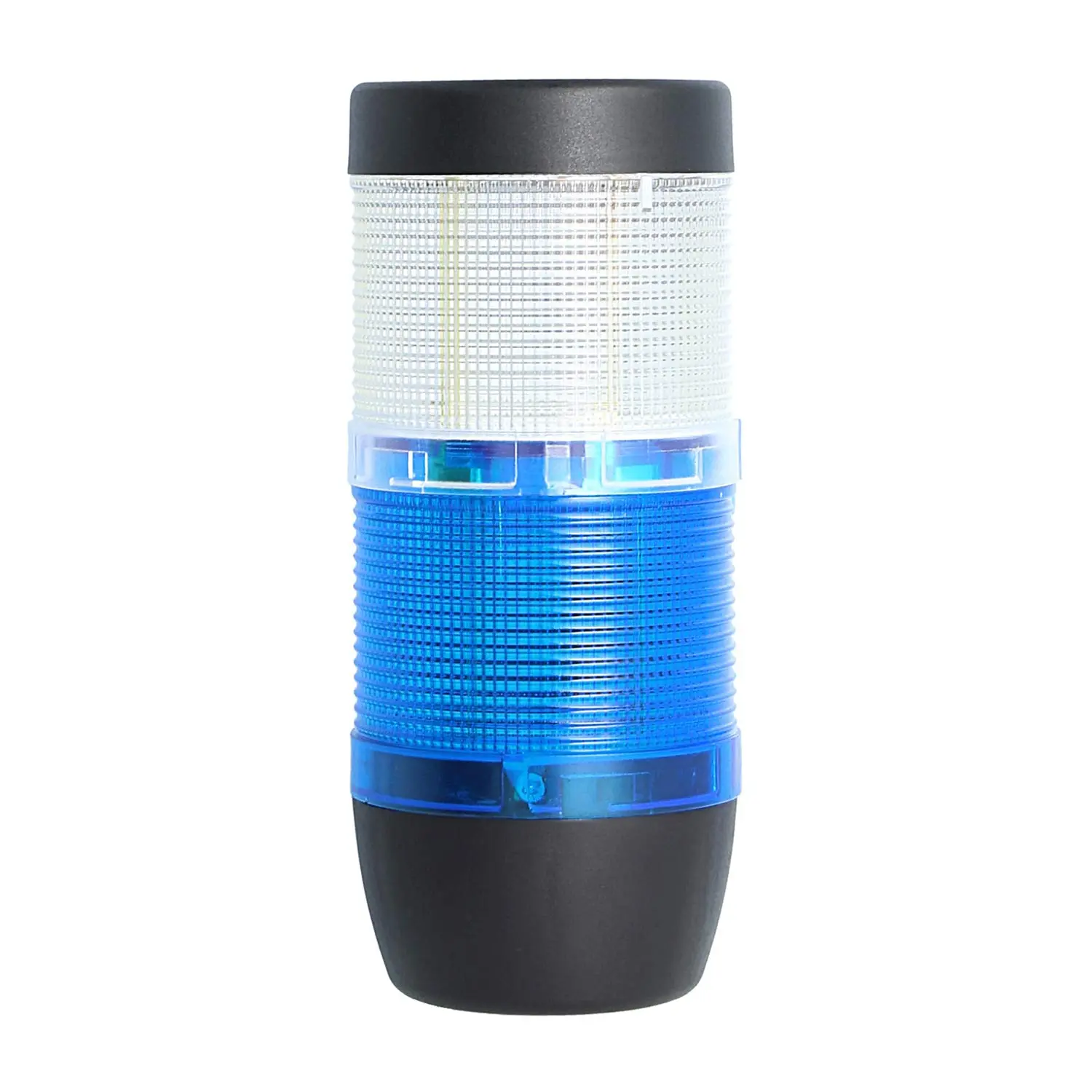 Produktfoto 1 von 127391 STEX24 Signalsäule blau-weiß, 70mm, 24V AC/DC, LED-Blinklicht SS70-OB2/24 112 MaßeLänge161,0mm, Durchmesser 70,0mm