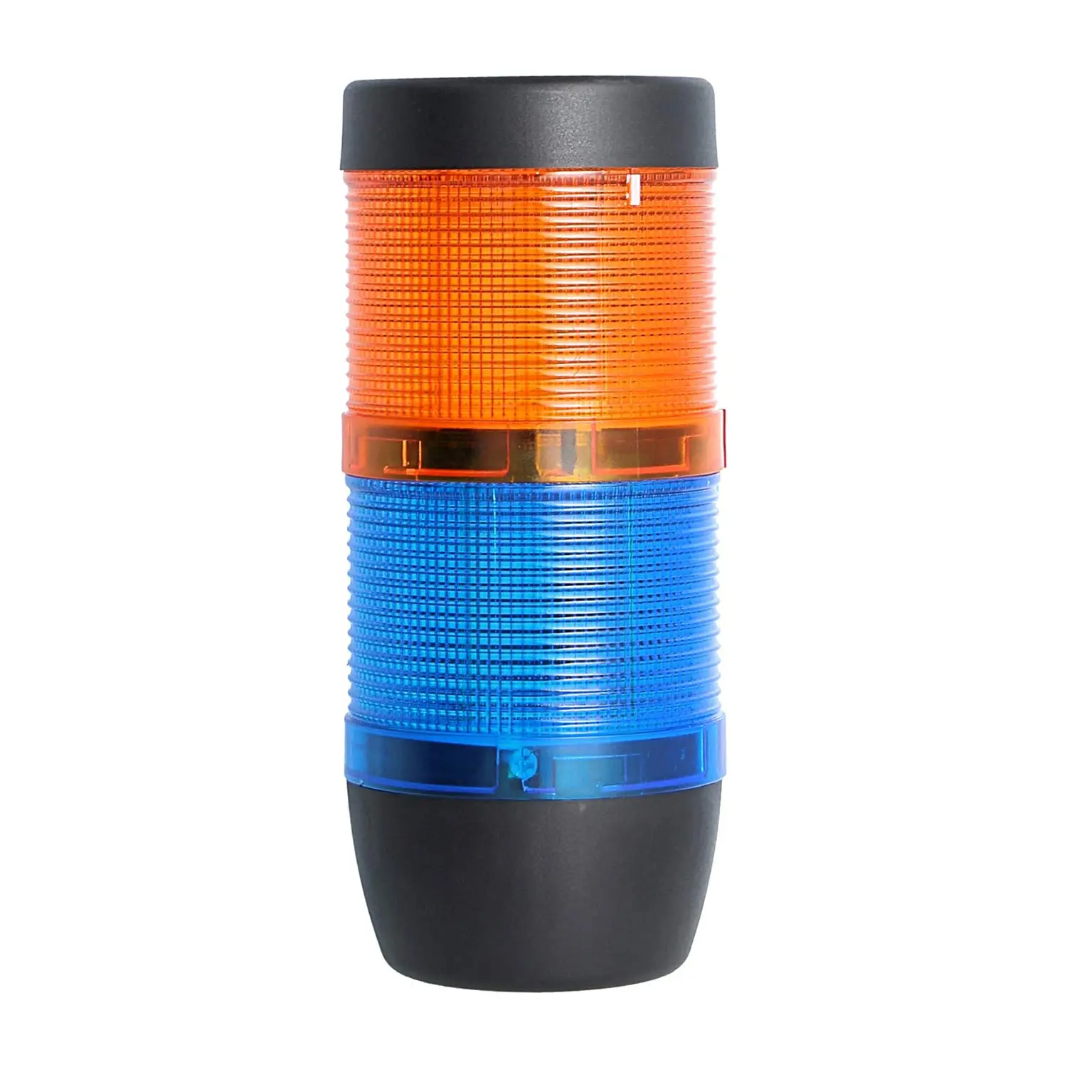 Produktfoto 1 von 127393 STEX24 Signalsäule blau-gelb, 70mm, 24V AC/DC, LED-Blinklicht SS70-OB2/24 114 MaßeLänge161,0mm, Durchmesser 70,0mm
