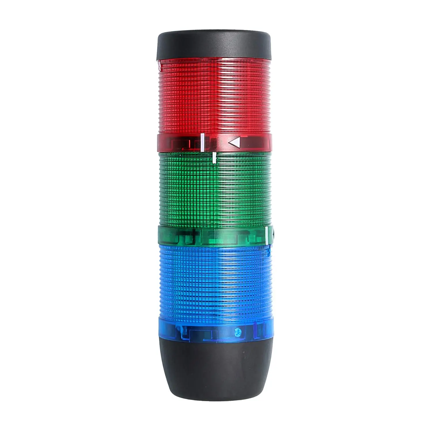 Produktfoto 1 von 127405 STEX24 Signalsäule blau-grün-rot, 70mm, 24V AC/DC, LED-Dauerlicht SS70-OB3/24 102 MaßeLänge216,0mm, Durchmesser 70,0mm