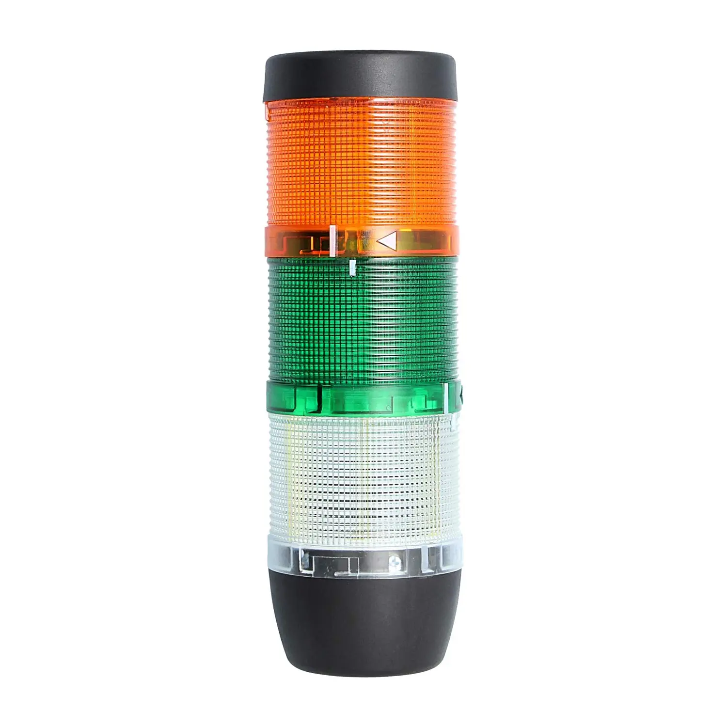 Produktfoto 1 von 127407 STEX24 Signalsäule weiß-grün-gelb, 70mm, 24V AC/DC, LED-Dauerlicht SS70-OB3/24 110 MaßeLänge216,0mm, Durchmesser 70,0mm