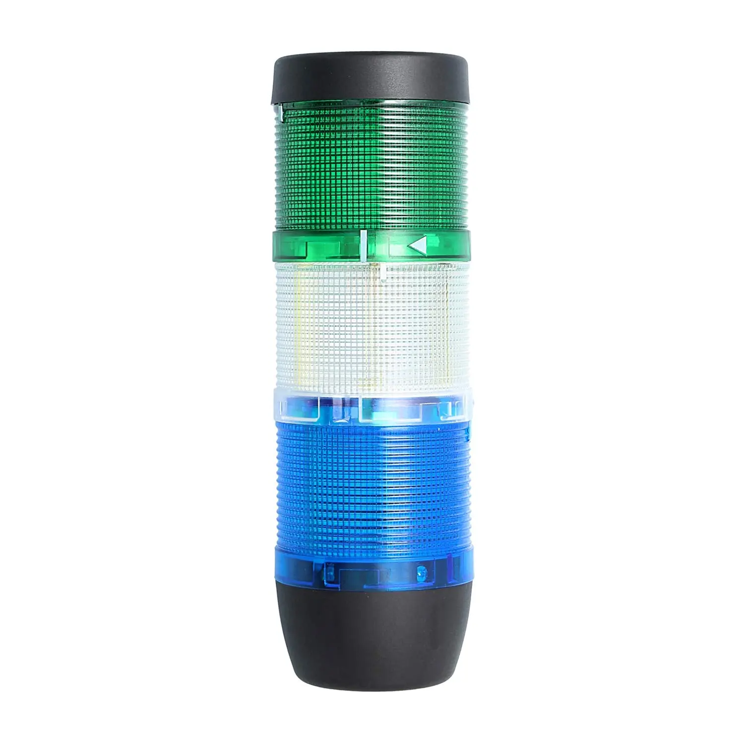 Produktfoto 1 von 127402 STEX24 Signalsäule blau-weiß-grün, 70mm, 24V AC/DC, LED-Dauerlicht SS70-OB3/24 104 MaßeLänge216,0mm, Durchmesser 70,0mm