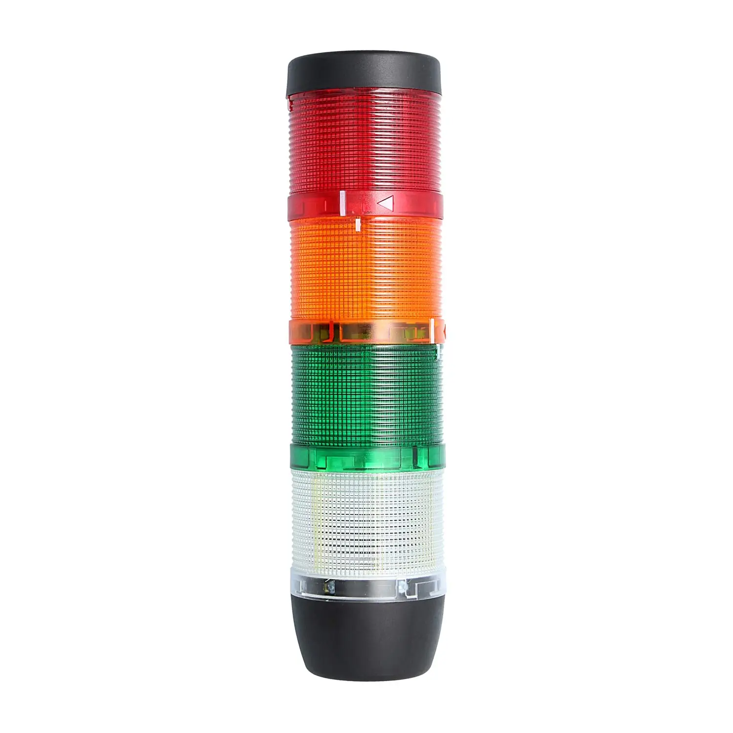 Produktfoto 1 von 127425 STEX24 Signalsäule weiß-grün-gelb-rot, 70mm, 24V AC/DC, LED-Dauerlicht SS70-OB4/24 105 MaßeLänge271,0mm, Durchmesser 70,0mm