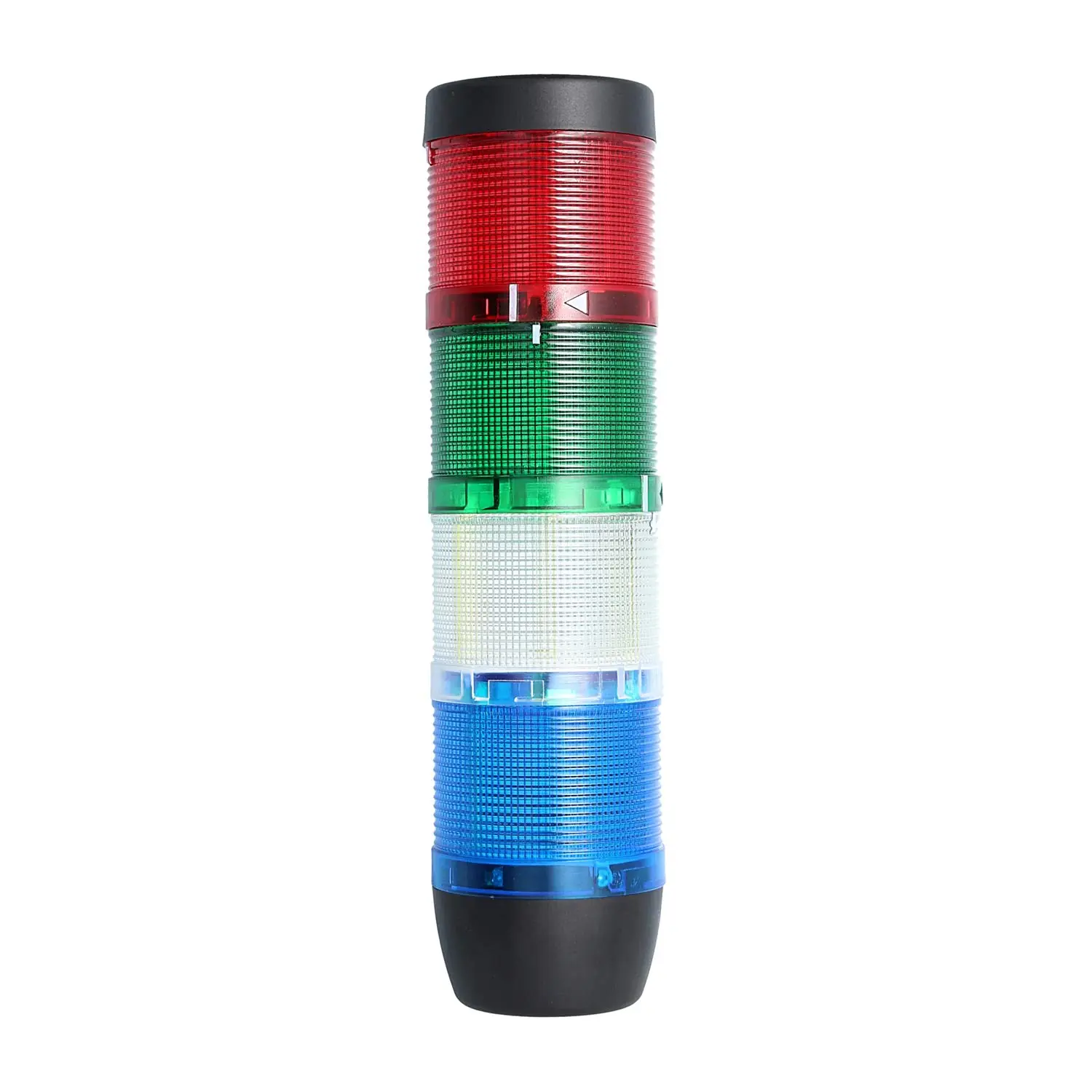 Produktfoto 1 von 127427 STEX24 Signalsäule blau-weiß-grün-rot, 70mm, 24V AC/DC, LED-Blinklicht SS70-OB4/24 106 MaßeLänge271,0mm, Durchmesser 70,0mm
