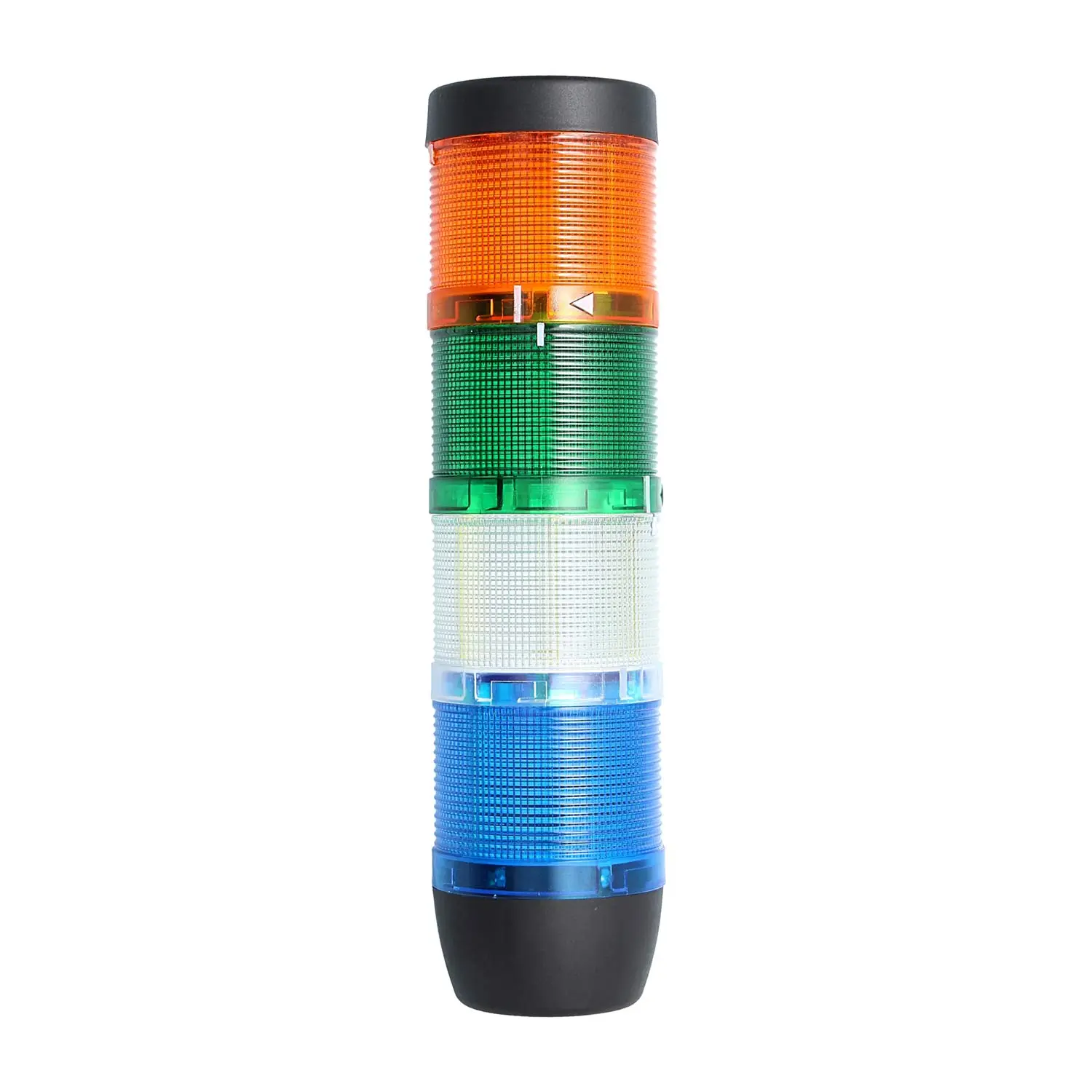 Produktfoto 1 von 127422 STEX24 Signalsäule blau-weiß-grün-gelb, 70mm, 24V AC/DC, LED-Dauerlicht SS70-OB4/24 104 MaßeLänge271,0mm, Durchmesser 70,0mm