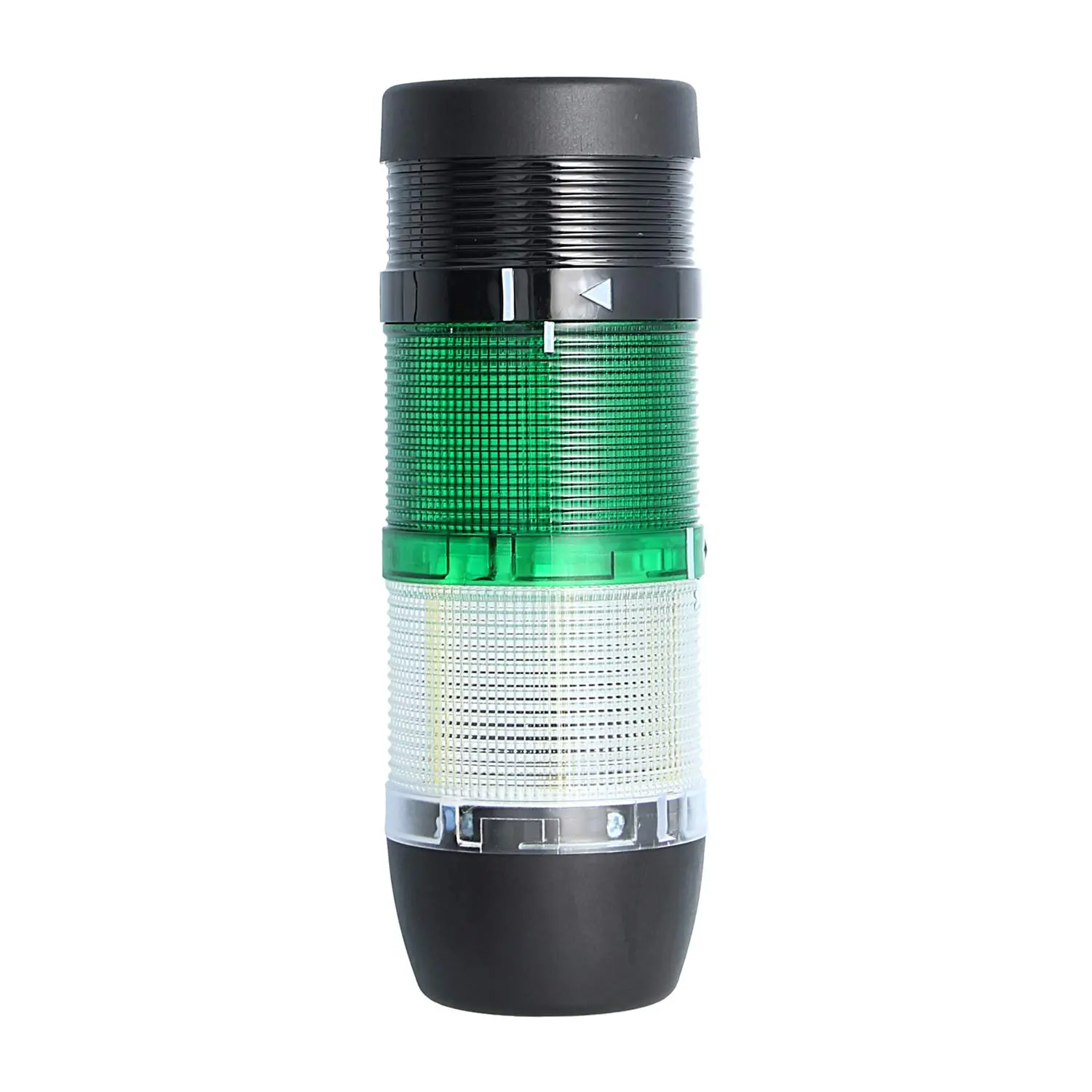 Produktfoto 1 von 127457 STEX24 Signalsäule weiß-grün, 70mm, 24V AC/DC, LED-Blinklicht mit Summer, SS70-B2/24 118 Lautstärke 90 db