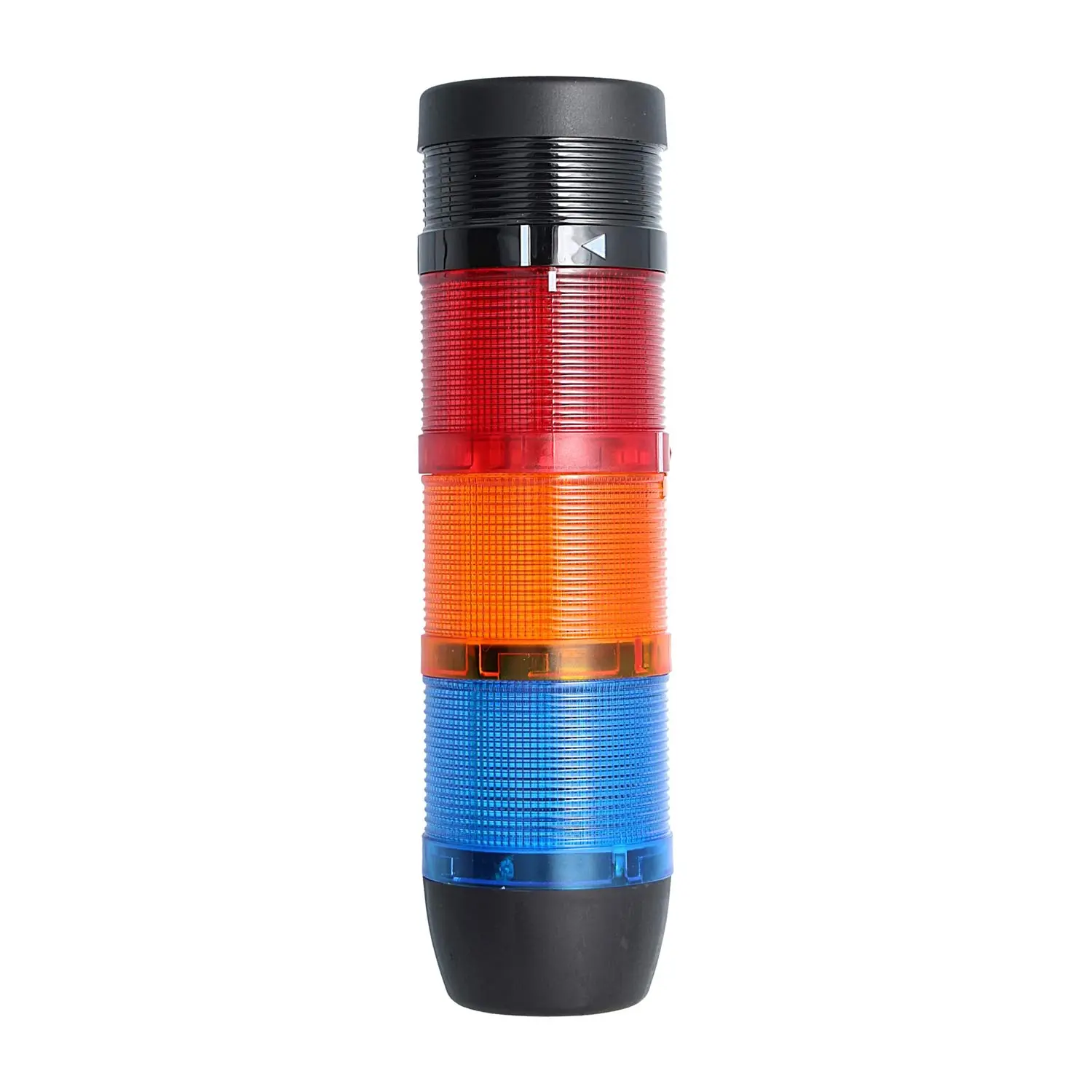Produktfoto 1 von 127478 STEX24 Signalsäule blau-gelb-rot, 70mm, 24V AC/DC, LED-Blinklicht mit Summer, SS70-B3/24 113 Lautstärke 90 db