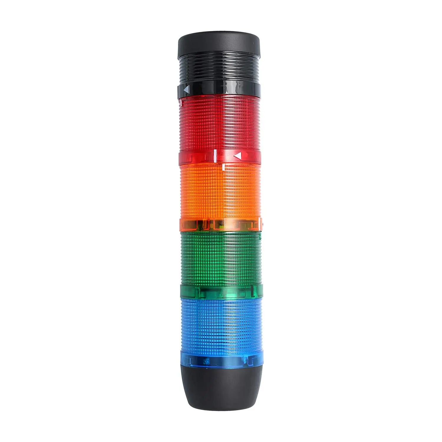 Produktfoto 1 von 127486 STEX24 Signalsäule blau-grün-gelb-rot, 70mm, 24V AC/DC, LED-Dauerlicht mit Summer, SS70-B4/24 103 Lautstärke 90 db