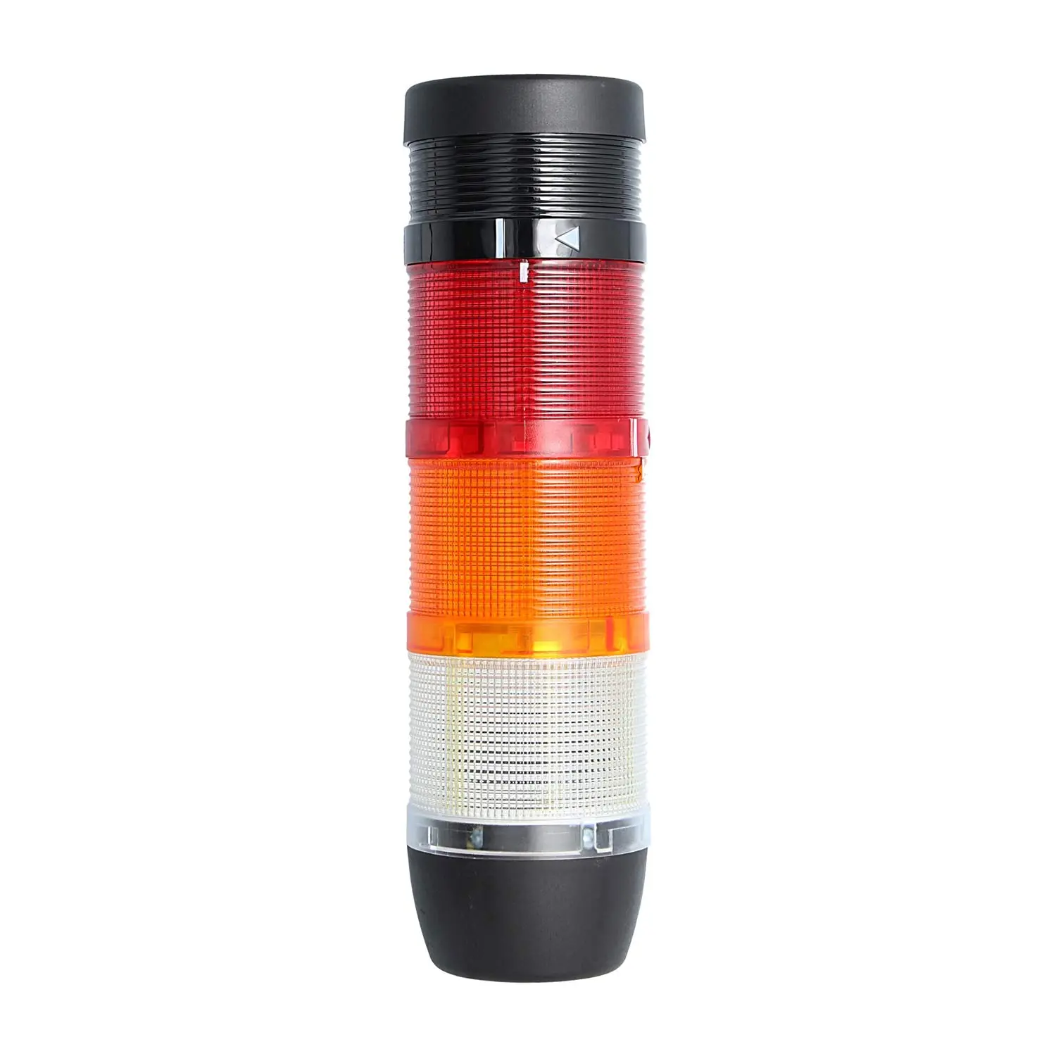 Produktfoto 1 von 127481 STEX24 Signalsäule weiß-gelb-rot, 70mm, 24V AC/DC, LED-Blinklicht mit Summer, SS70-B3/24 118 Lautstärke 90 db