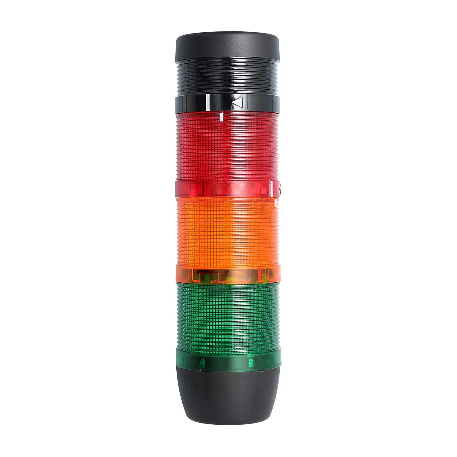 Produktfoto 1 von 127482 STEX24 Signalsäule grün-gelb-rot, 70mm, 24V AC/DC, LED-Blinklicht mit Summer, SS70-B3/24 119 Lautstärke 90 db