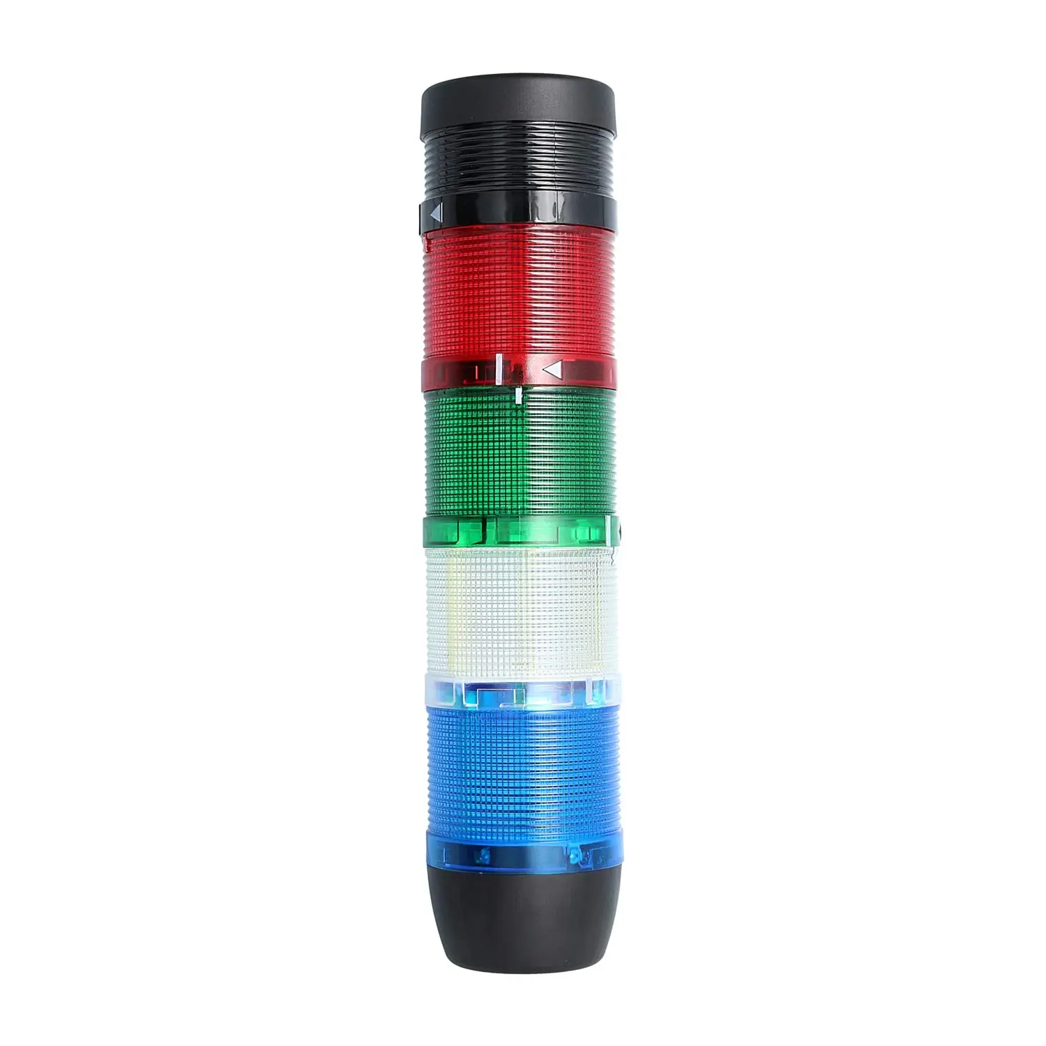 Produktfoto 1 von 127483 STEX24 Signalsäule blau-weiß-grün-rot, 70mm, 24V AC/DC, LED-Dauerlicht mit Summer, SS70-B4/24 101 Lautstärke 90 db