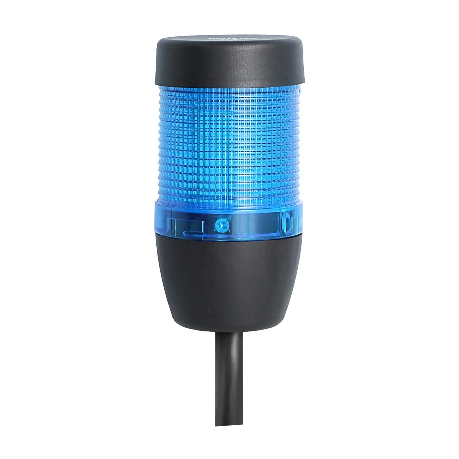 Produktfoto 1 von 127775 STEX24 Signalsäule blau, 50mm, 24V AC/DC, LED-Blinklicht Kabel 0,6 Meter, SS50-OB1/24 116 Anschlusstechnik: Anschlusskabel