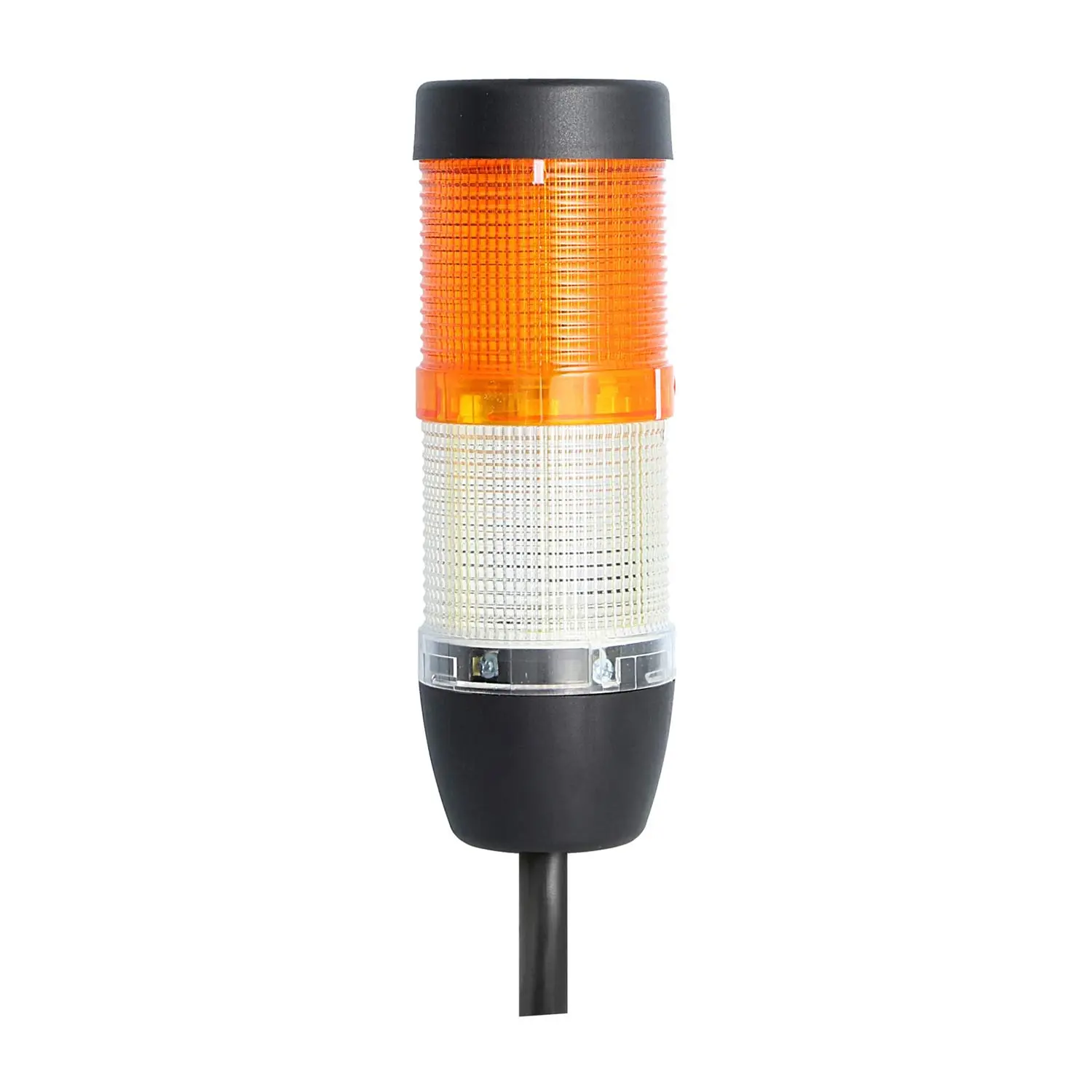 Produktfoto 1 von 127785 STEX24 Signalsäule weiß-gelb, 50mm, 24V AC/DC, LED-Dauerlicht Kabel 0,6 Meter, SS50-OB2/24 126 Anschlusstechnik: Anschlusskabel
