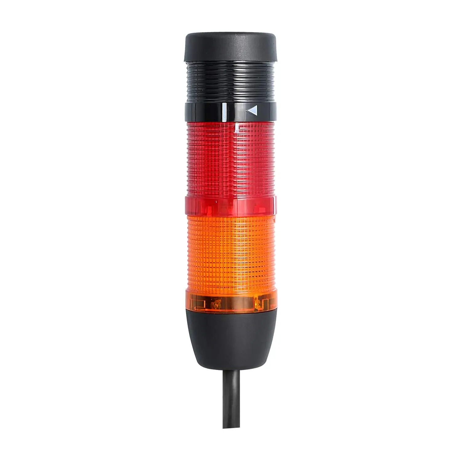Produktfoto 1 von 127861 STEX24 Signalsäule gelb-rot, 50mm, 24V AC/DC, LED-Blinklicht mit Summer, Kabel 0,6 Meter, SS50-B2/24 140 Lautstärke 90 db