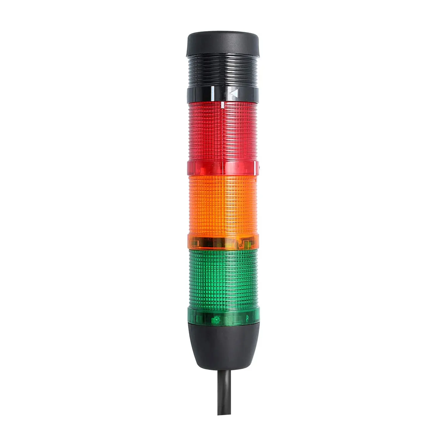 Produktfoto 1 von 127871 STEX24 Signalsäule grün-gelb-rot, 50mm, 24V AC/DC, LED-Dauerlicht mit Summer, Kabel 0,6 Meter, SS50-B3/24 130 Lautstärke 90 db