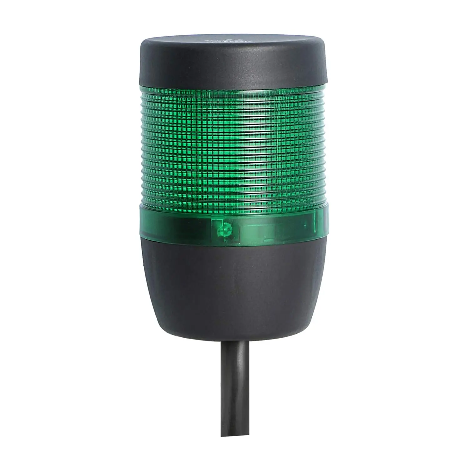 Produktfoto 1 von 127900 STEX24 Signalsäule grün, 70mm, 24V AC/DC, LED-Blinklicht Kabel 0,6 Meter, SS70-OB1/24 118 Anschlusstechnik: Anschlusskabel