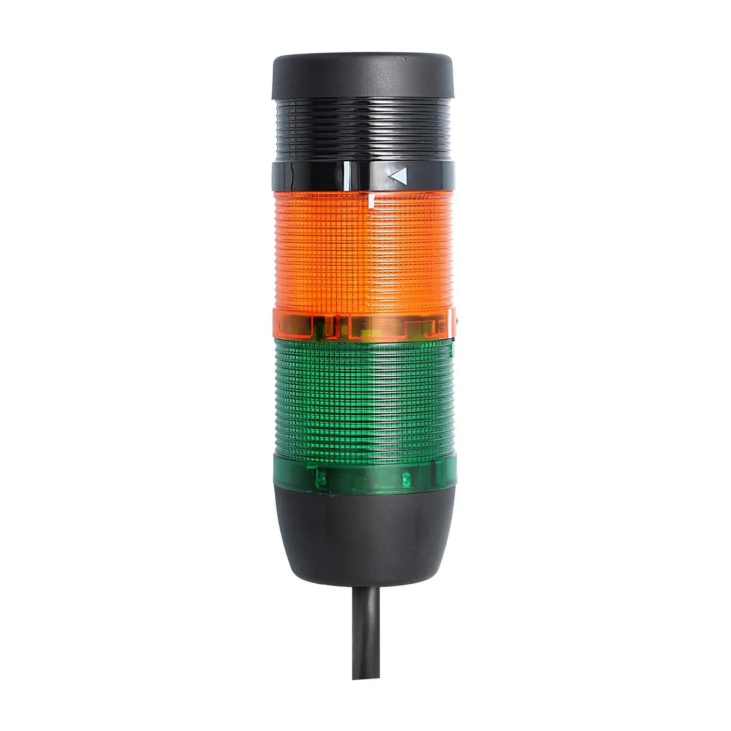 Produktfoto 1 von 127972 STEX24 Signalsäule grün-gelb, 70mm, 24V AC/DC, LED-Dauerlicht mit Summer, Kabel 0,6 Meter, SS70-B2/24 128 Lautstärke 90 db