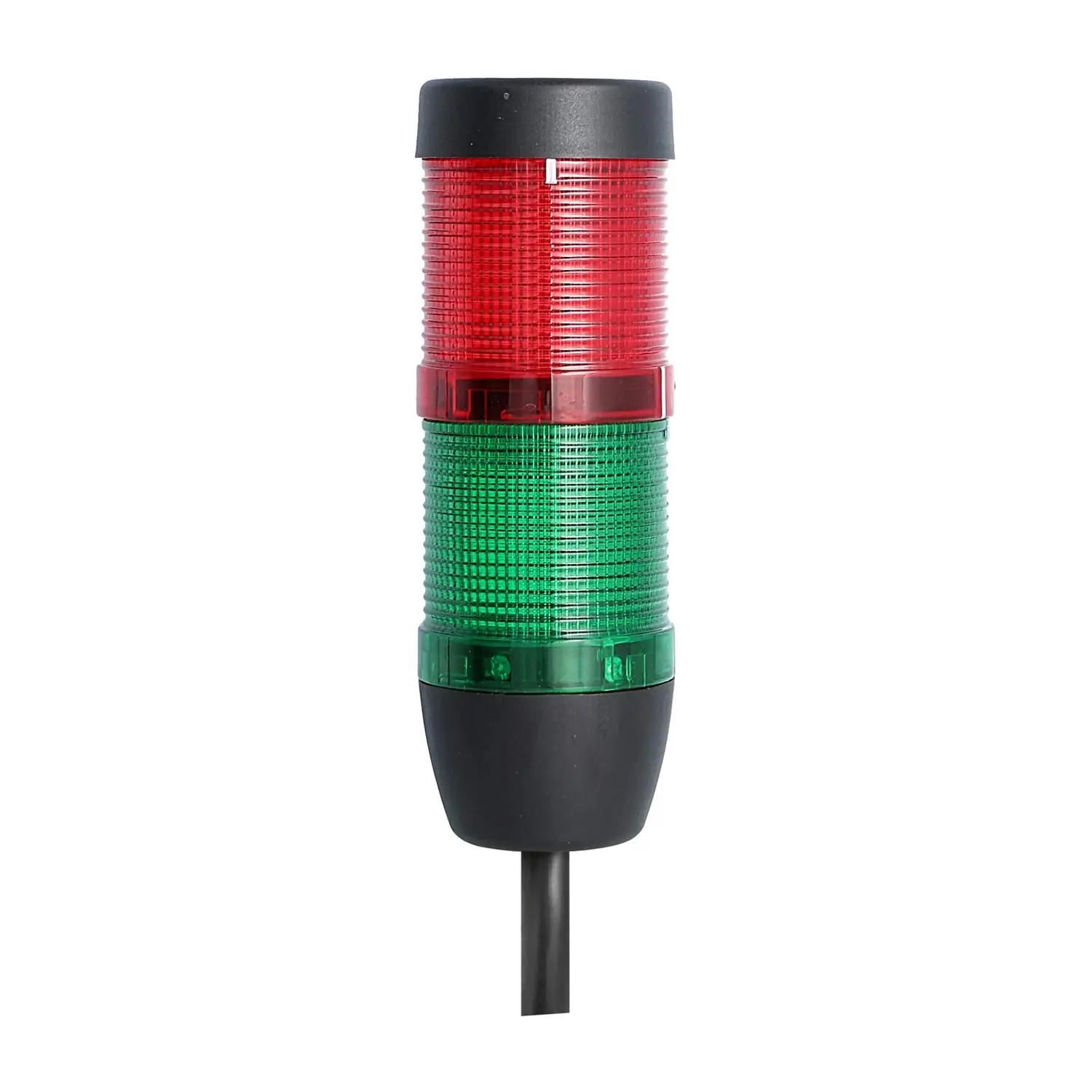 Produktfoto 1 von 128034 STEX24 Signalsäule grün-rot, 50mm, 24V AC/DC, LED-Dauerlicht Kabel 2,5 Meter, SS50-OB2/24 149 Anschlusstechnik: Anschlusskabel