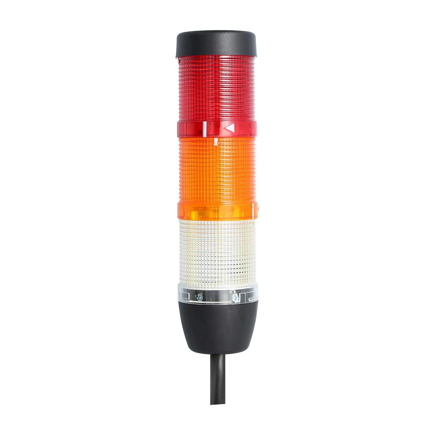 128054 STEX24 Signalsäule weiß-gelb-rot, 50mm, 24V AC/DC, LED-Dauerlicht Kabel 2,5 Meter, SS50-OB3/24 149 Anschlusstechnik: Anschlusskabel
