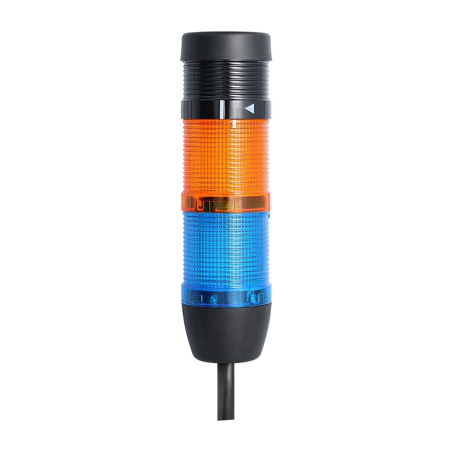 Produktfoto 1 von 128100 STEX24 Signalsäule blau-gelb, 50mm, 24V AC/DC, LED-Blinklicht mit Summer, Kabel 2,5 Meter, SS50-B2/24 153 Lautstärke 90 db