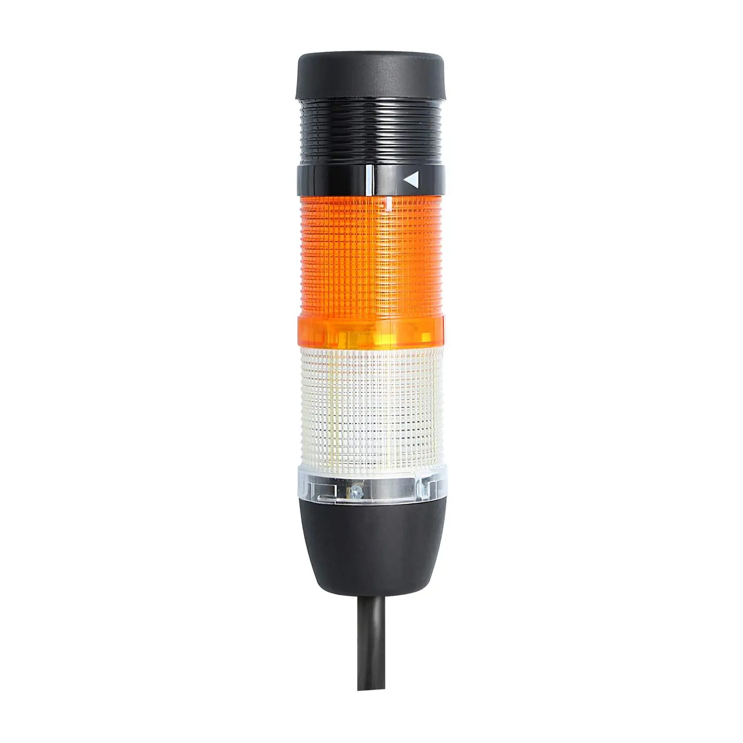 Produktfoto 1 von 128103 STEX24 Signalsäule weiß-gelb, 50mm, 24V AC/DC, LED-Blinklicht mit Summer, Kabel 2,5 Meter, SS50-B2/24 156 Lautstärke 90 db