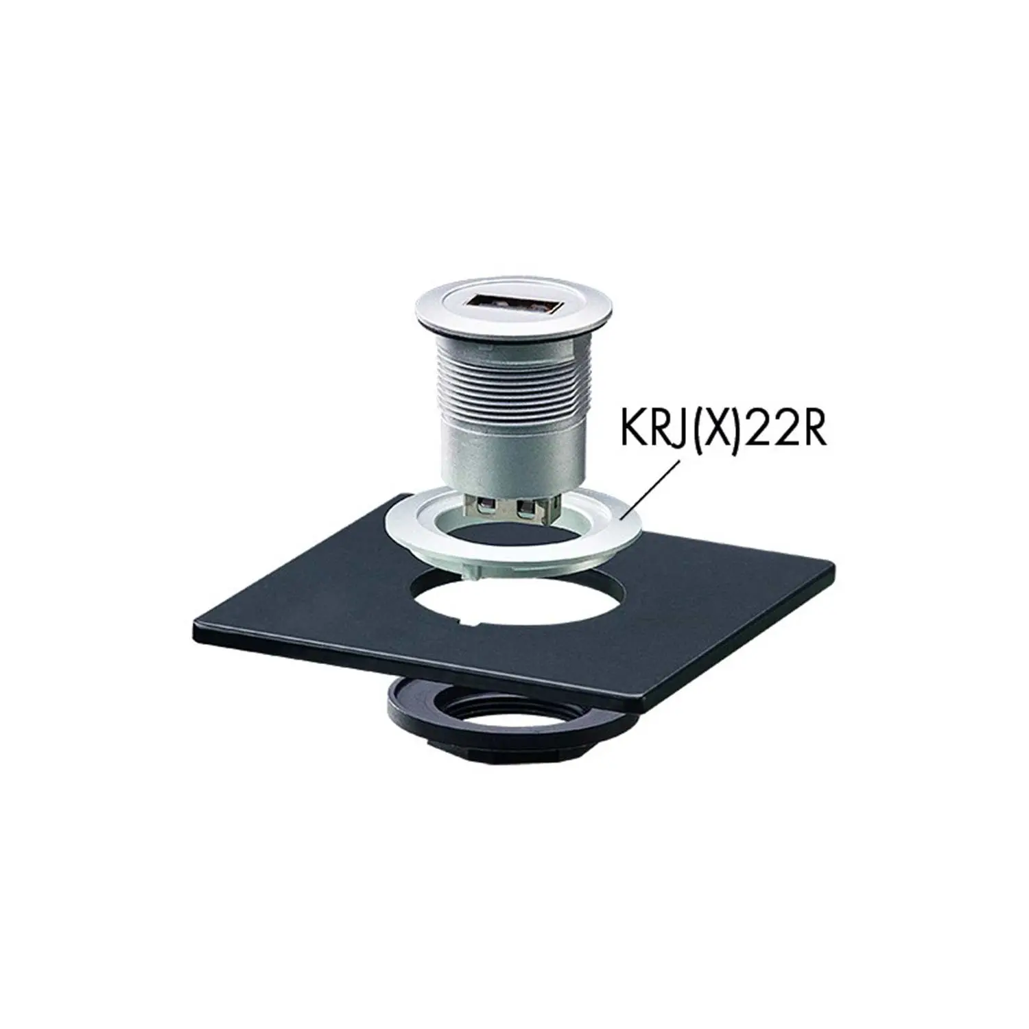 Produktfoto 1 von KRJM22R Georg Schlegel Adapterring für Einbaubuchsen für Baureihe Rontron-R-Juwel Beleuchtbar: Nein Beschriftbar: Nein