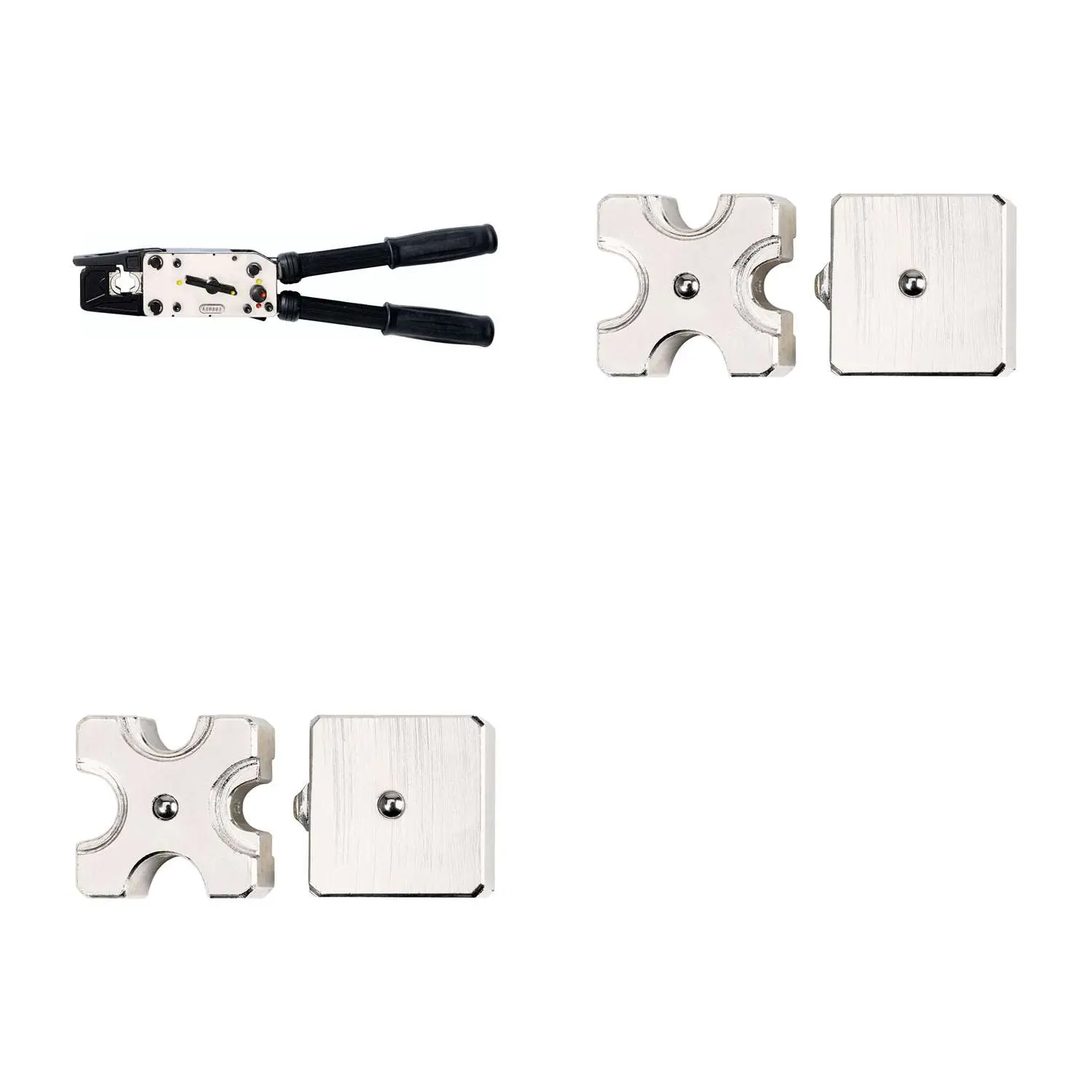Produktfoto 1 von 633 402 3 K2 Rennsteig Werkzeuge GmbH Handcrimpzange MPZ 55 im Kunststoffkoffer für Quetschkabelschuhe ohne Isolation, Pressbreite 7,0mm Querschnitt (Cu): 16mm²/(Al): 16mm² - (Cu): 50mm²/(Al): 50mm²
