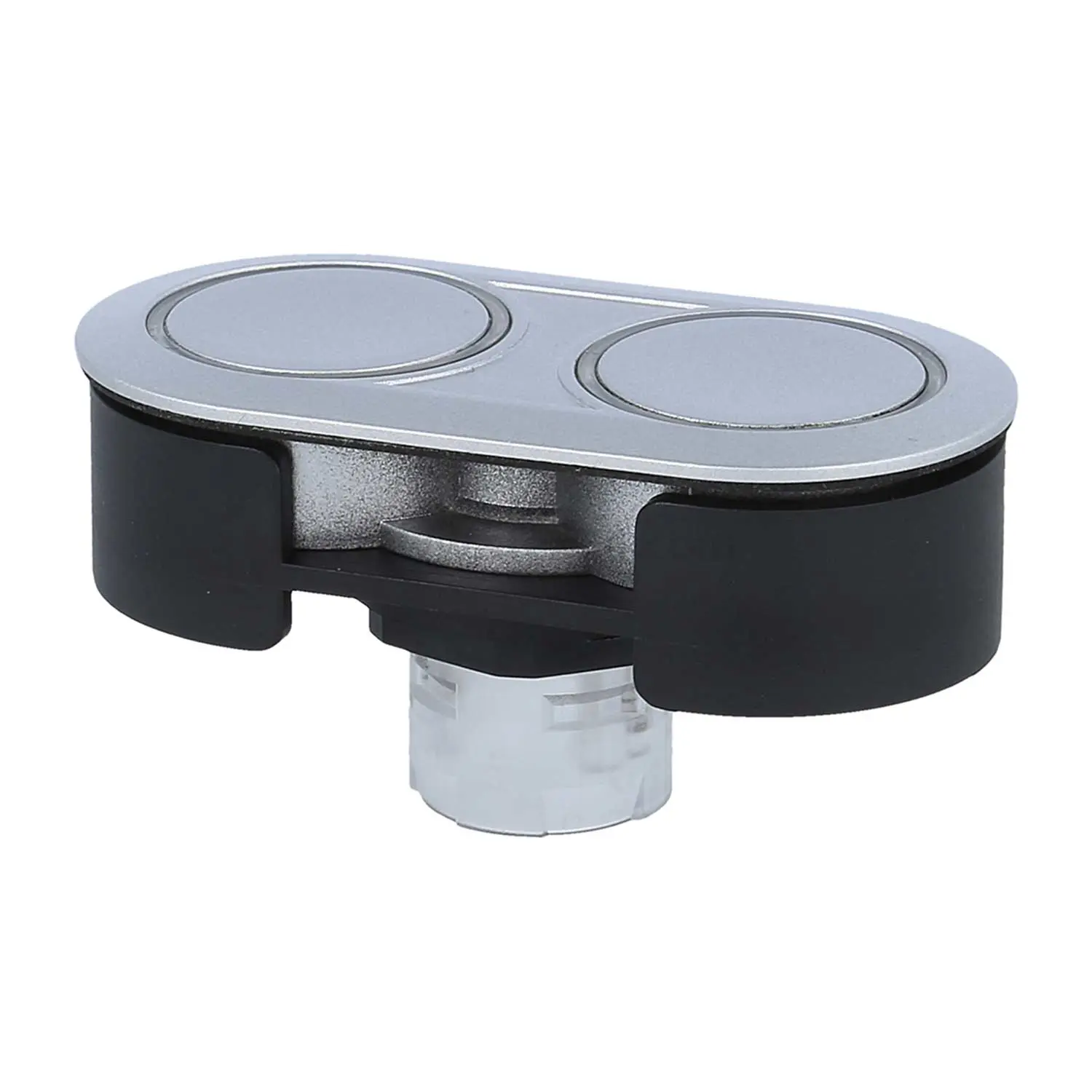 Produktfoto 1 von RRJDTLR Georg Schlegel Doppeldrucktaste mit Ringbeleuchtung beleuchtbar, abgerundetes Rechteck, RONTRON-R-JUWEL Hub 3,0mm