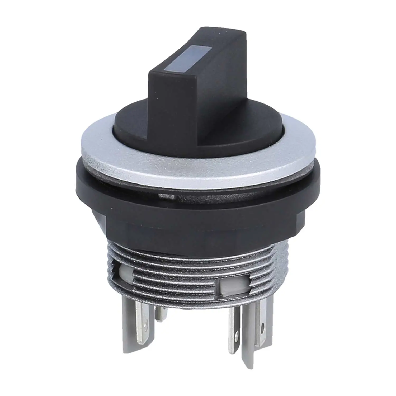 Produktfoto 1 von SSTBLII Georg Schlegel Leucht-Wahlschalter tastend, 2S beleuchtbar, rund, SHORTRON Flachstecker 2,8mm x 0,8mm