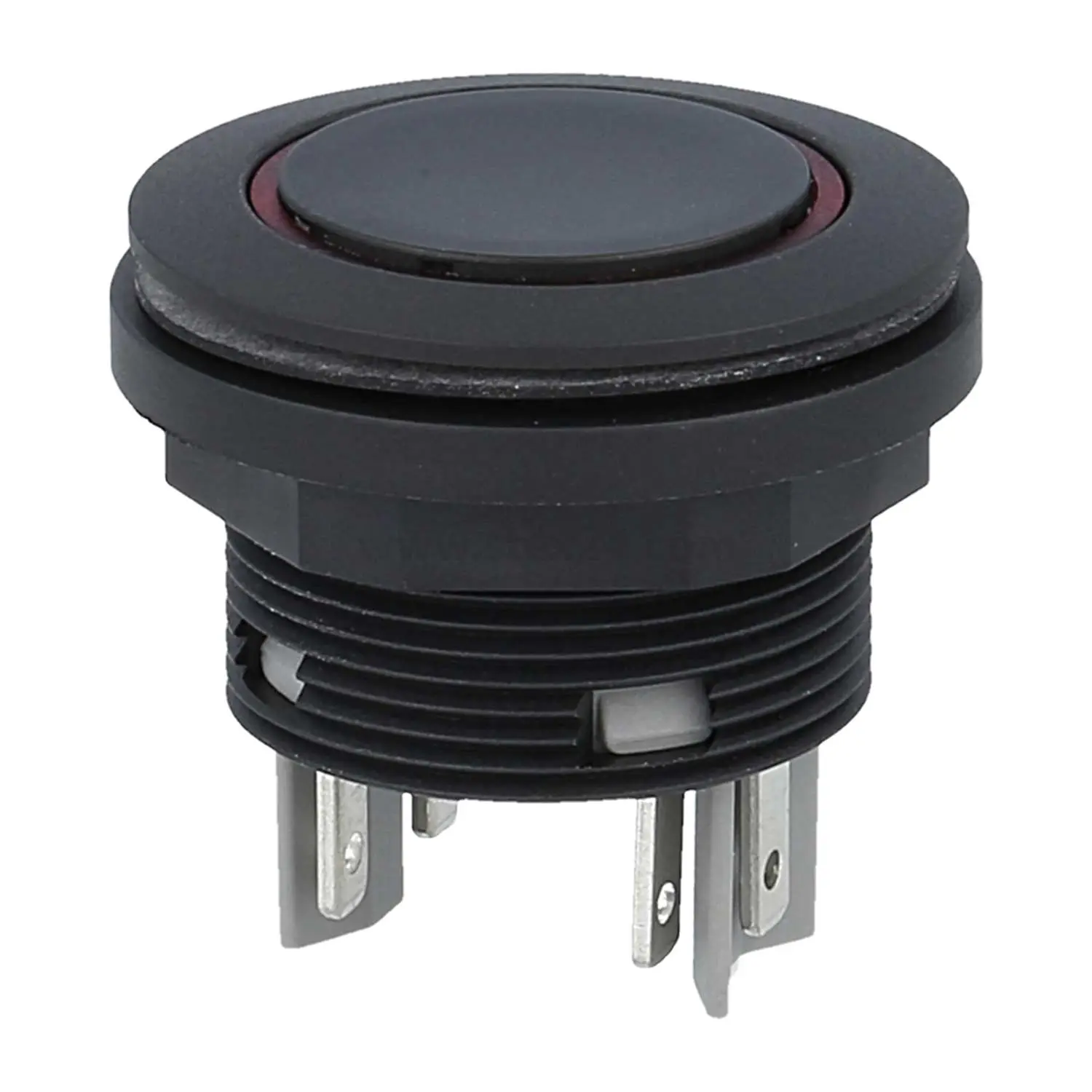 Produktfoto 1 von SSWTLRRII Georg Schlegel Drucktaste mit Ringbeleuchtung, 2S beleuchtbar, rund, SHORTRON Flachstecker 2,8mm x 0,8mm