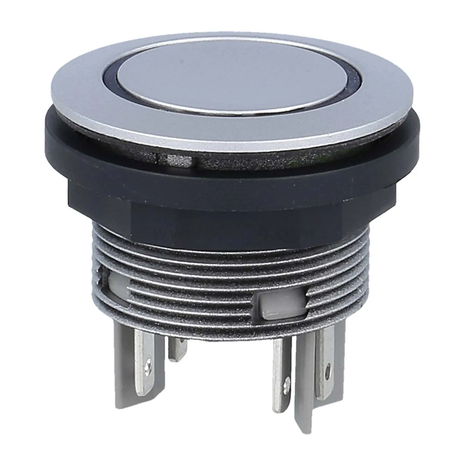 Produktfoto 1 von STLRBOI Georg Schlegel Drucktaste mit Ringbeleuchtung, 1Ö + 1S beleuchtbar, rund, SHORTRON Flachstecker 2,8mm x 0,8mm