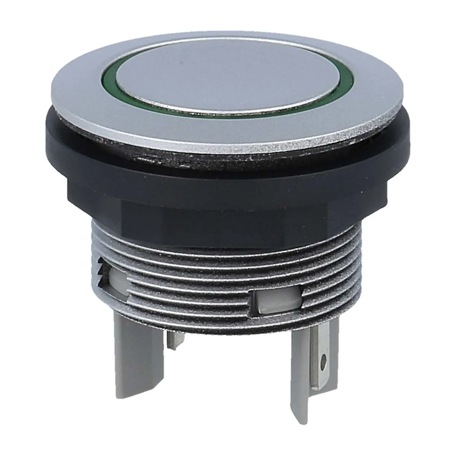 Produktfoto 1 von STLRGI Georg Schlegel Drucktaste mit Ringbeleuchtung, 1S beleuchtbar, rund, SHORTRON Flachstecker 2,8mm x 0,8mm