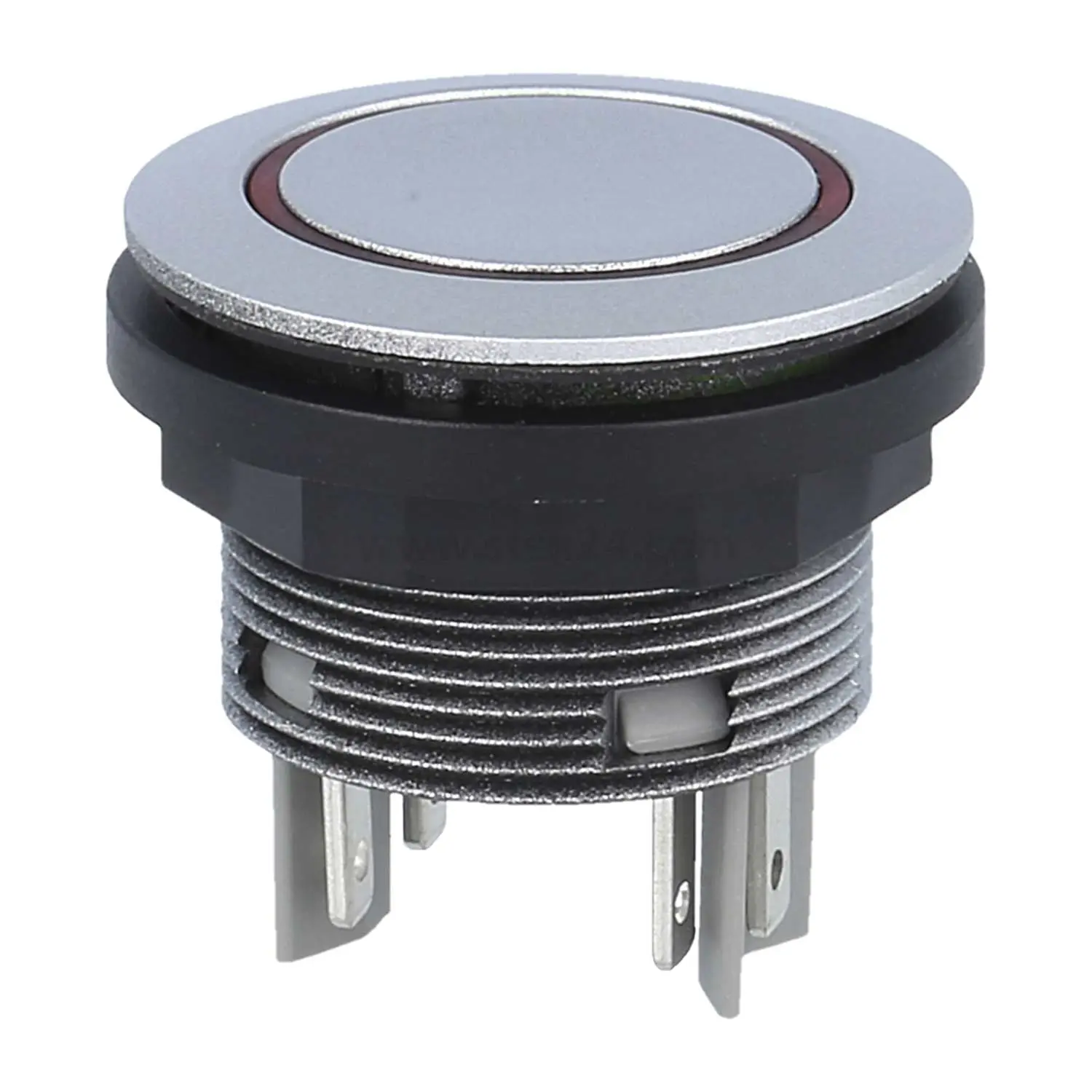 Produktfoto 1 von STLRRII Georg Schlegel Drucktaste mit Ringbeleuchtung, 2S beleuchtbar, rund, SHORTRON Flachstecker 2,8mm x 0,8mm