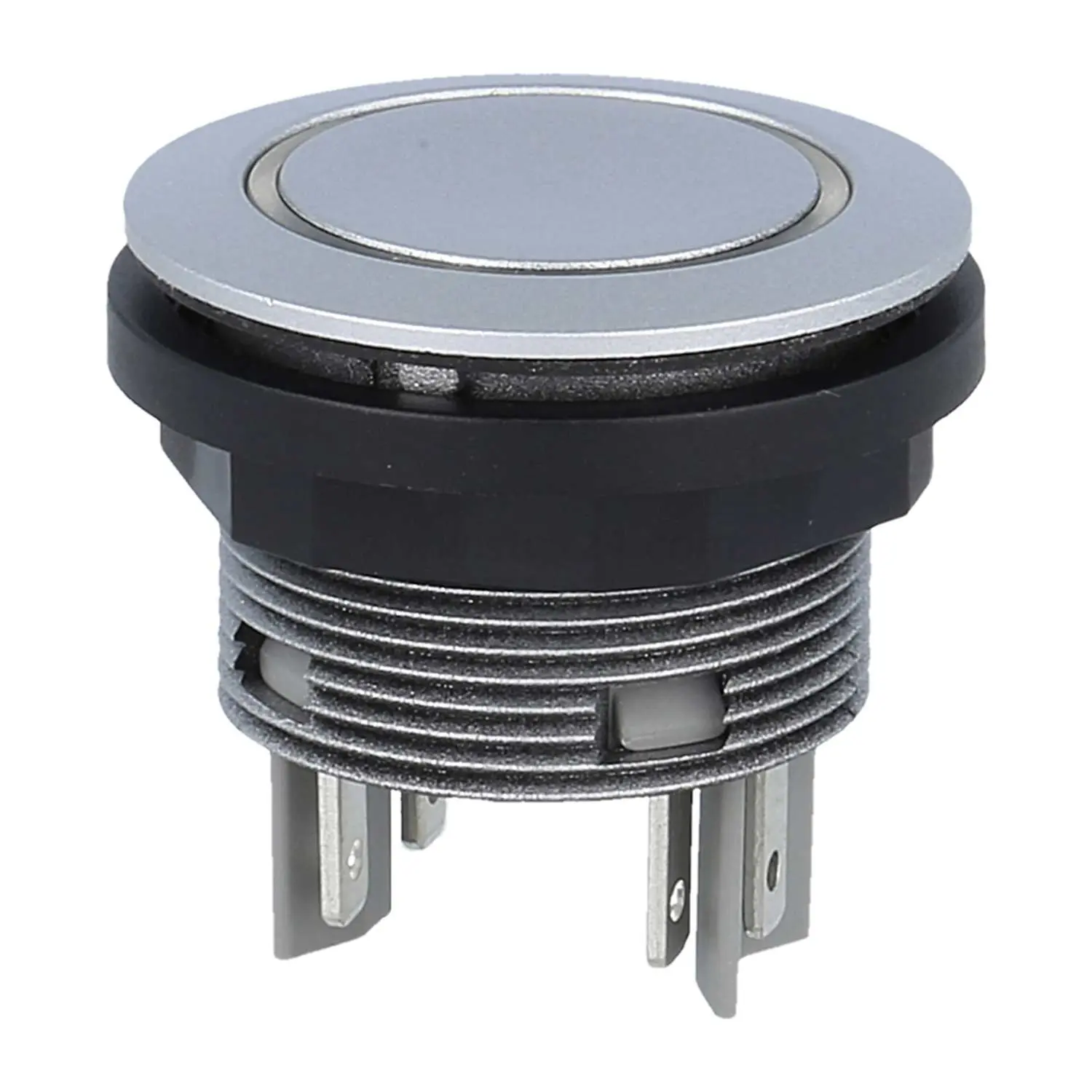 Produktfoto 1 von STLRWII Georg Schlegel Drucktaste mit Ringbeleuchtung, 2S beleuchtbar, rund, SHORTRON Flachstecker 2,8mm x 0,8mm