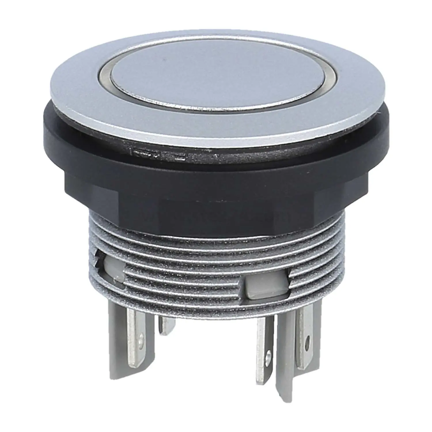 Produktfoto 1 von STLRWOI Georg Schlegel Drucktaste mit Ringbeleuchtung, 1Ö + 1S beleuchtbar, rund, SHORTRON Flachstecker 2,8mm x 0,8mm