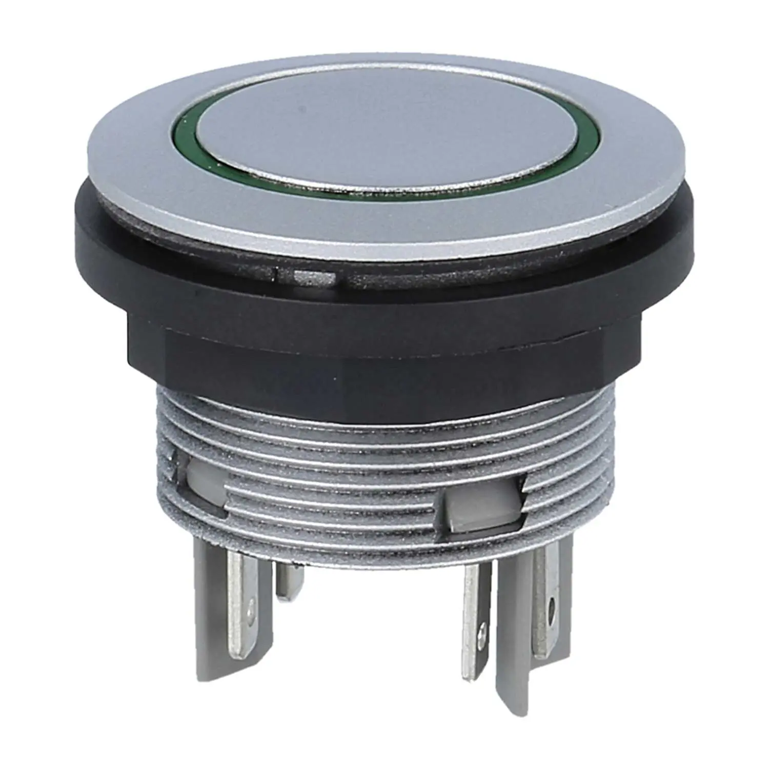 Produktfoto 1 von STLRGII Georg Schlegel Drucktaste mit Ringbeleuchtung, 2S beleuchtbar, rund, SHORTRON Flachstecker 2,8mm x 0,8mm