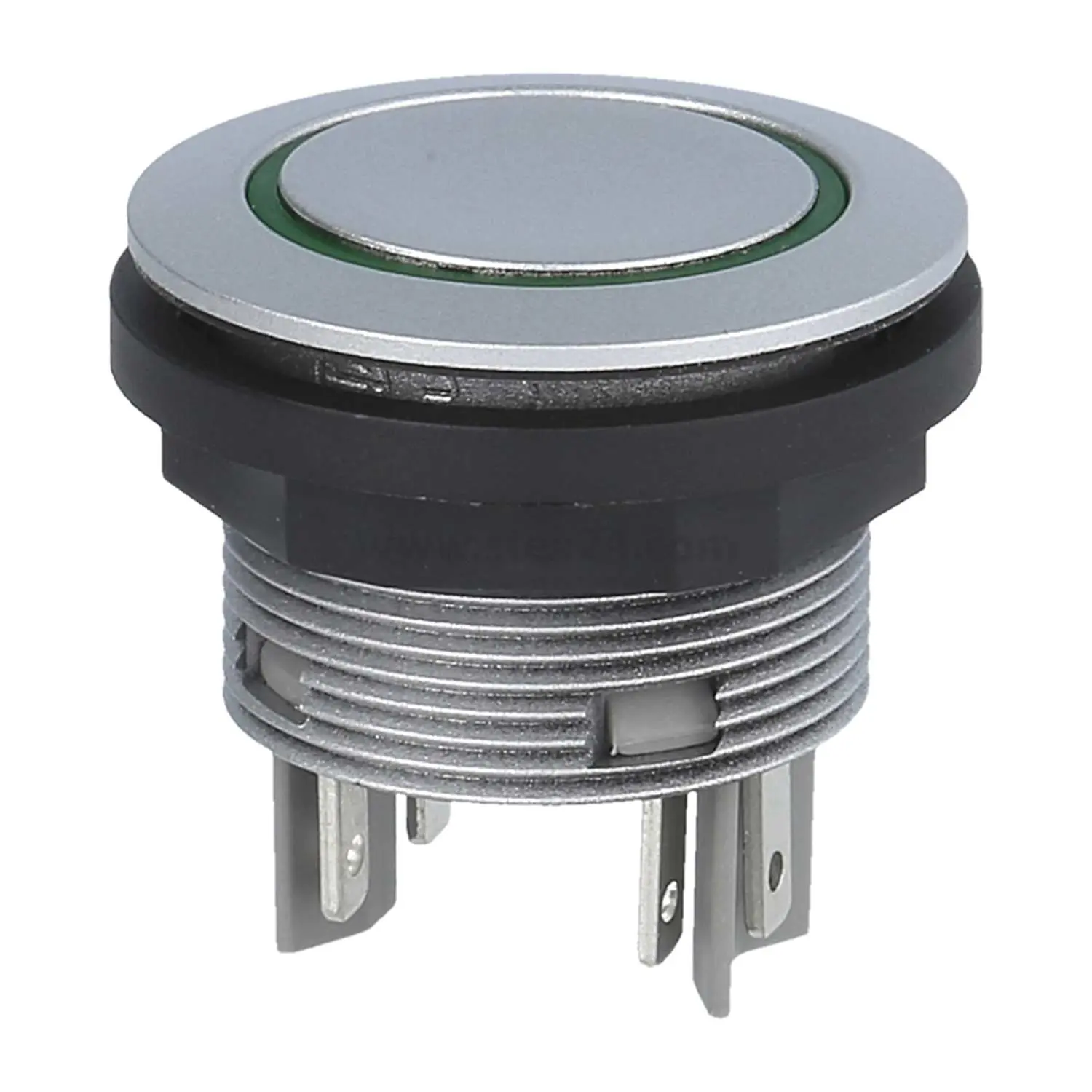 Produktfoto 1 von STLRGOI Georg Schlegel Drucktaste mit Ringbeleuchtung, 1Ö + 1S beleuchtbar, rund, SHORTRON Flachstecker 2,8mm x 0,8mm