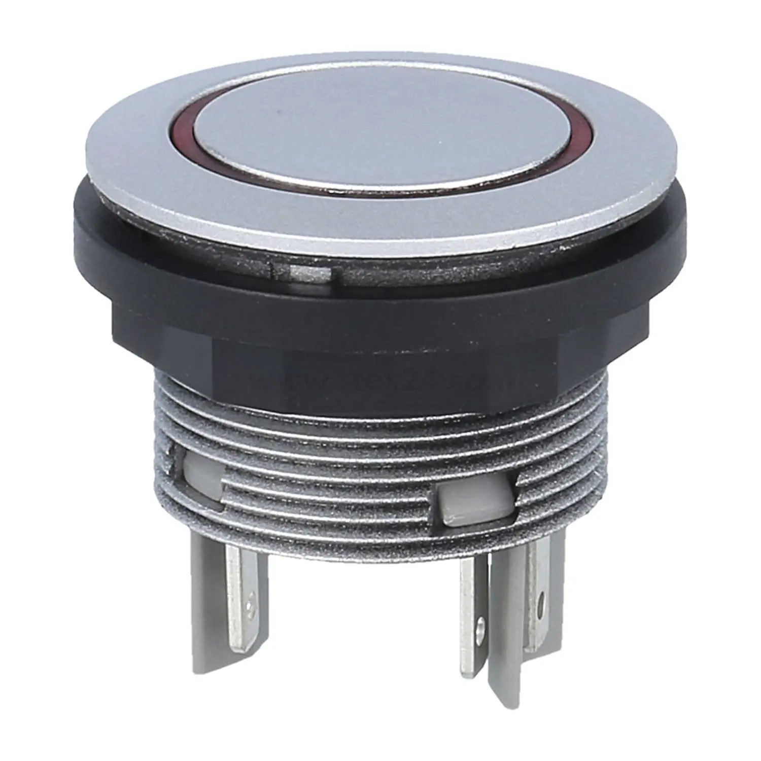 Produktfoto 1 von STLRRI Georg Schlegel Drucktaste mit Ringbeleuchtung, 1S beleuchtbar, rund, SHORTRON Flachstecker 2,8mm x 0,8mm
