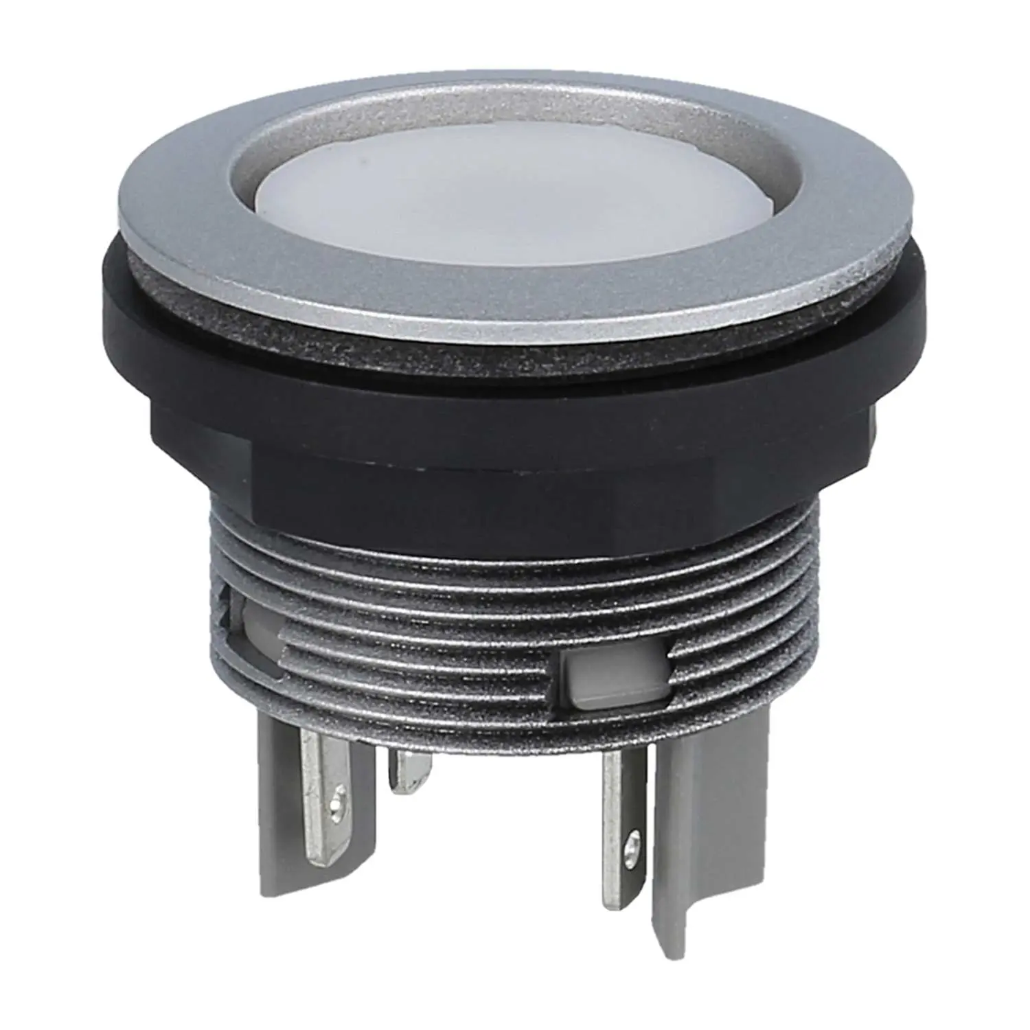 Produktfoto 1 von STOI Georg Schlegel Drucktaste, 1Ö + 1S rund, SHORTRON Flachstecker 2,8mm x 0,8mm