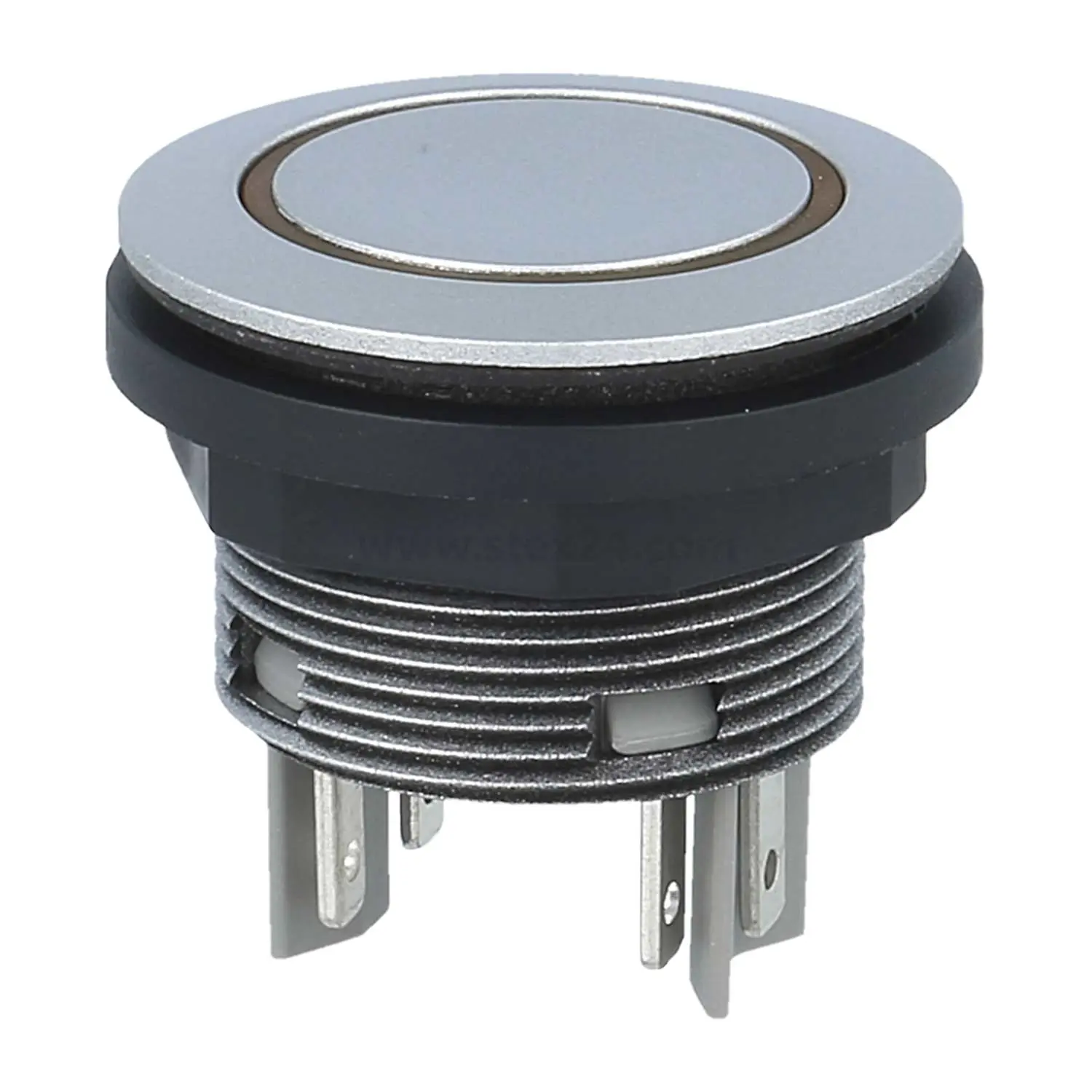 Produktfoto 1 von STLRYOI Georg Schlegel Drucktaste mit Ringbeleuchtung, 1Ö + 1S beleuchtbar, rund, SHORTRON Flachstecker 2,8mm x 0,8mm