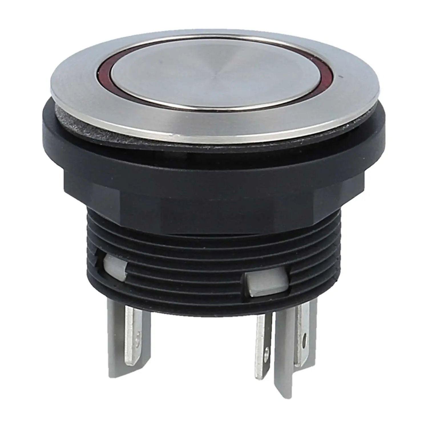 Produktfoto 1 von SVATLRRI Georg Schlegel Drucktaste mit Ringbeleuchtung, 1S beleuchtbar, rund, SHORTRON Flachstecker 2,8mm x 0,8mm