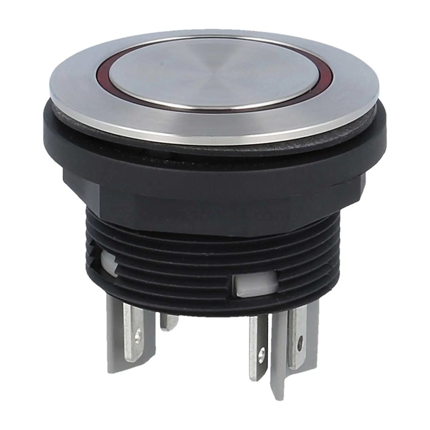 Produktfoto 1 von SVATLRRII Georg Schlegel Drucktaste mit Ringbeleuchtung, 2S beleuchtbar, rund, SHORTRON Flachstecker 2,8mm x 0,8mm