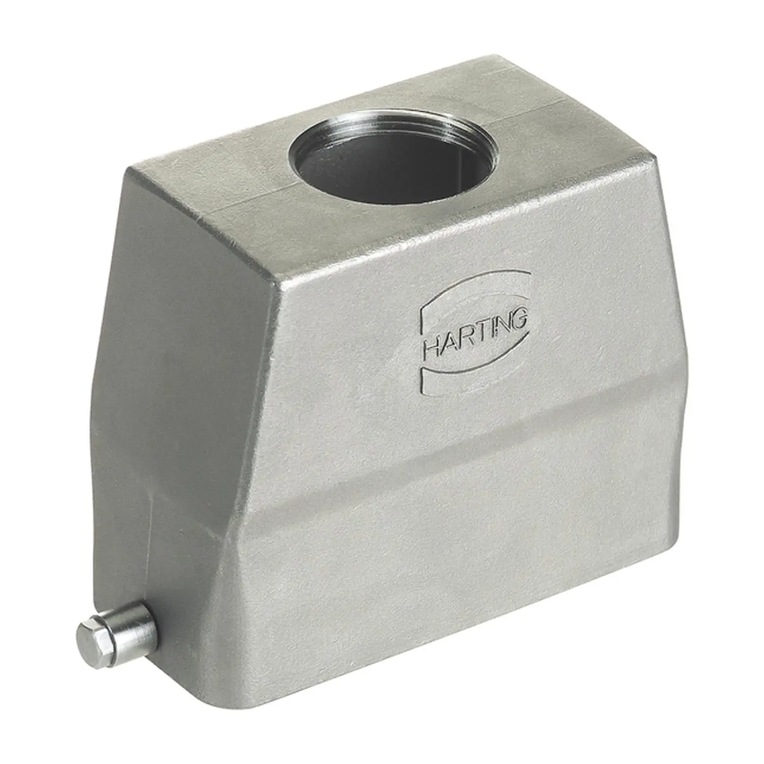 Produktfoto 1 von 19443100447 HARTING Han 10B INOX Tüllengehäuse, 1xM32 gerader Kabelabgang, für 1 Bügel (am Unterteil)