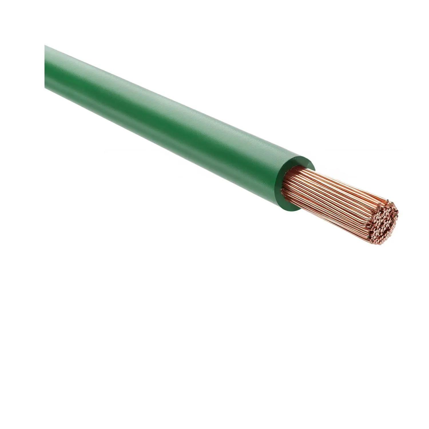 Produktfoto 1 von 29187 HELU KABEL (H)07V-K - (X07V-K) 1X6mm² GN (grün) Einzelader PVC grün AD 5,3mm Nennspannung Uo/U 450V/750V
