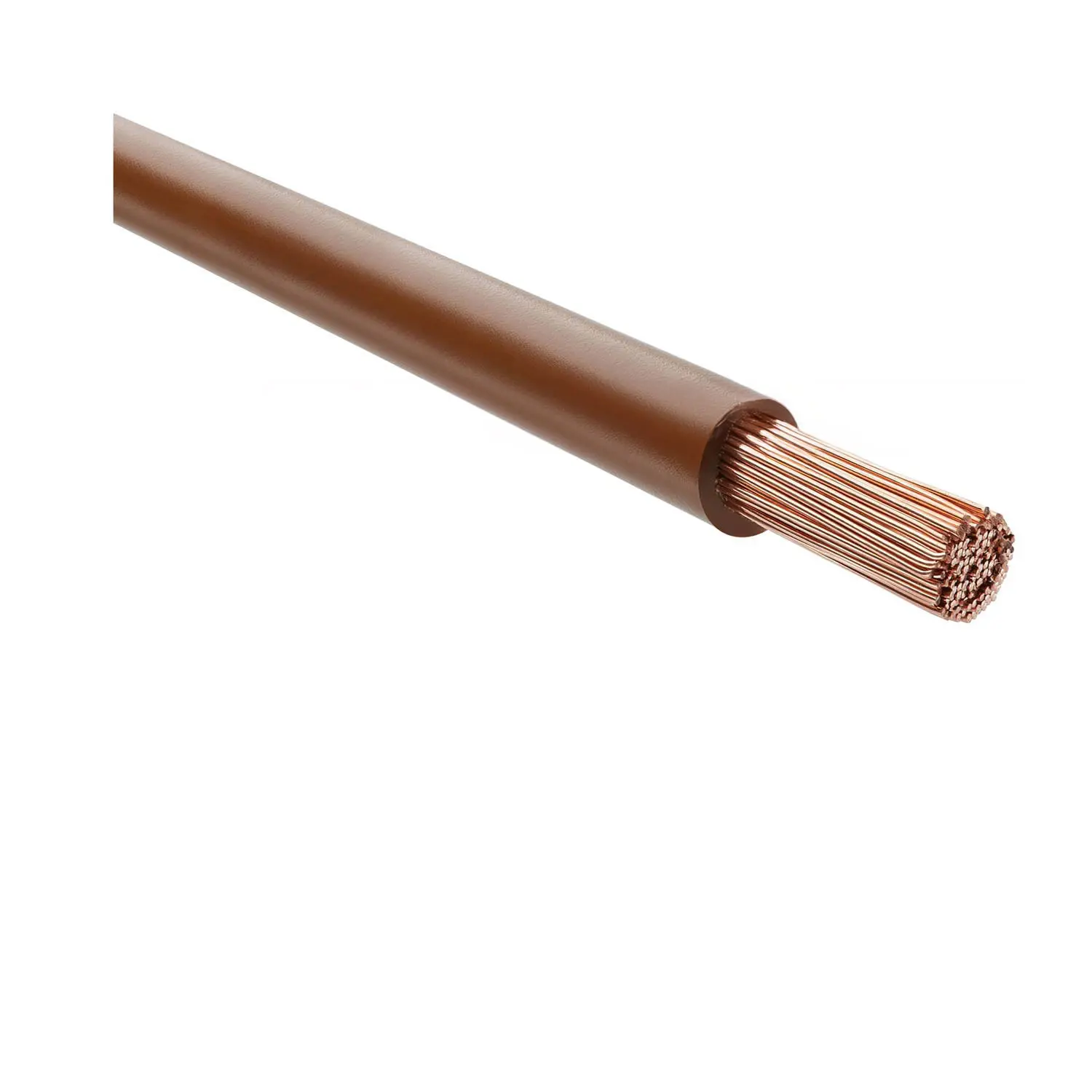 Produktfoto 1 von 29260 HELU KABEL H07V-K 1X50mm² BN (braun) Einzelader PVC braun AD 13,9mm Nennspannung Uo/U 450V/750V