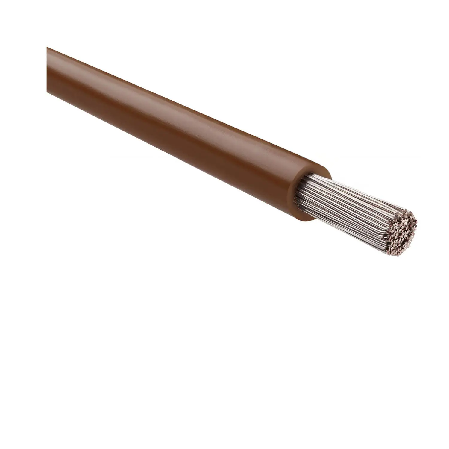 Produktfoto 1 von 11019513 HELU KABEL FÜNFNORM 1X6mm² AWG10 BN (braun) Einzelader braun AD 5,1mm Nennspannung Uo/U 450V/750V nach UL/CSA 600V