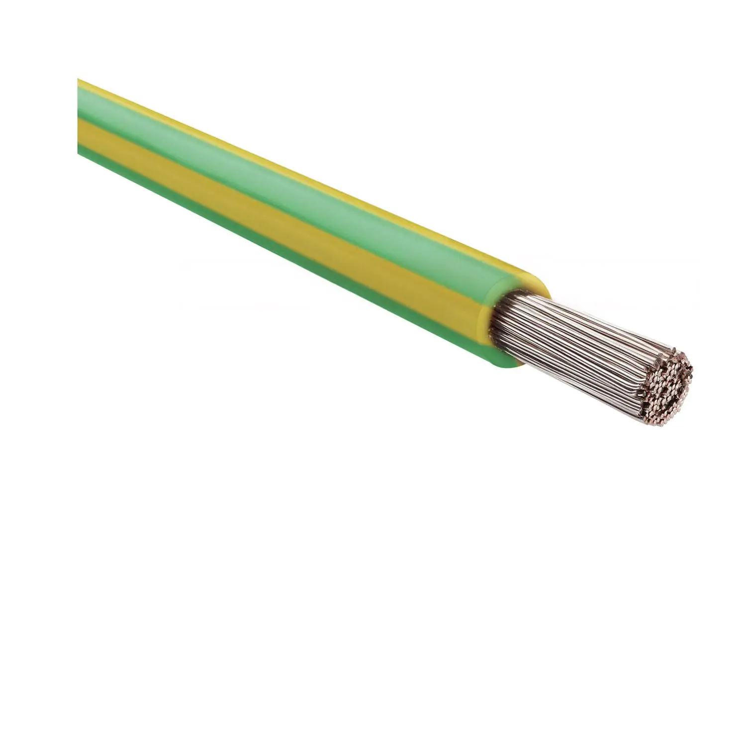 Produktfoto 1 von 64236 HELU KABEL FÜNFNORM 1X35mm² AWG2 GNYE (grün/gelb) Einzelader grün/gelb AD 11,7mm Nennspannung Uo/U 450V/750V nach UL/CSA 600V