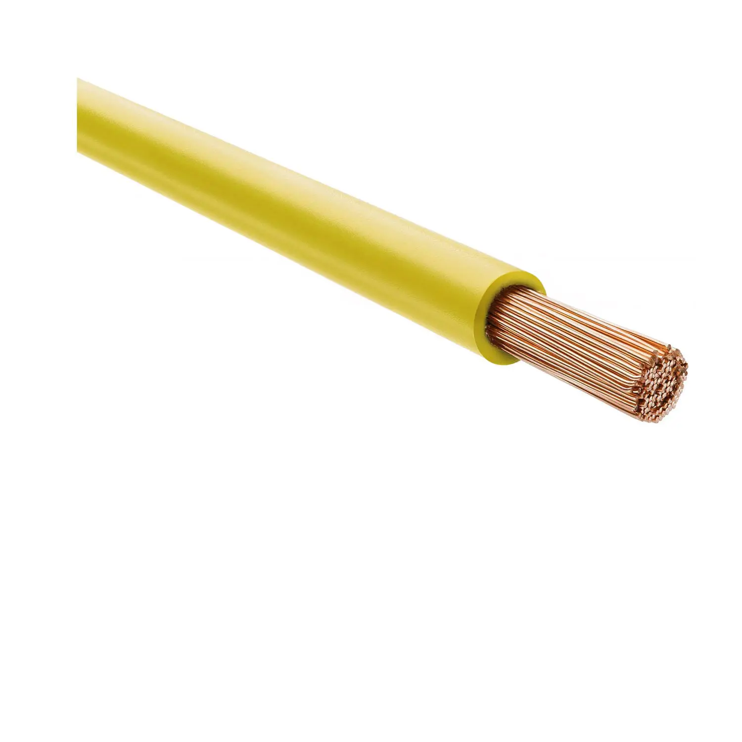 Produktfoto 1 von 51803 HELU KABEL (H)07Z-K 90°C - (X07Z-K 90°C) 1X6mm² YE (gelb) Einzelader halogenfrei gelb AD 5,5mm Nennspannung Uo/U 450V/750V