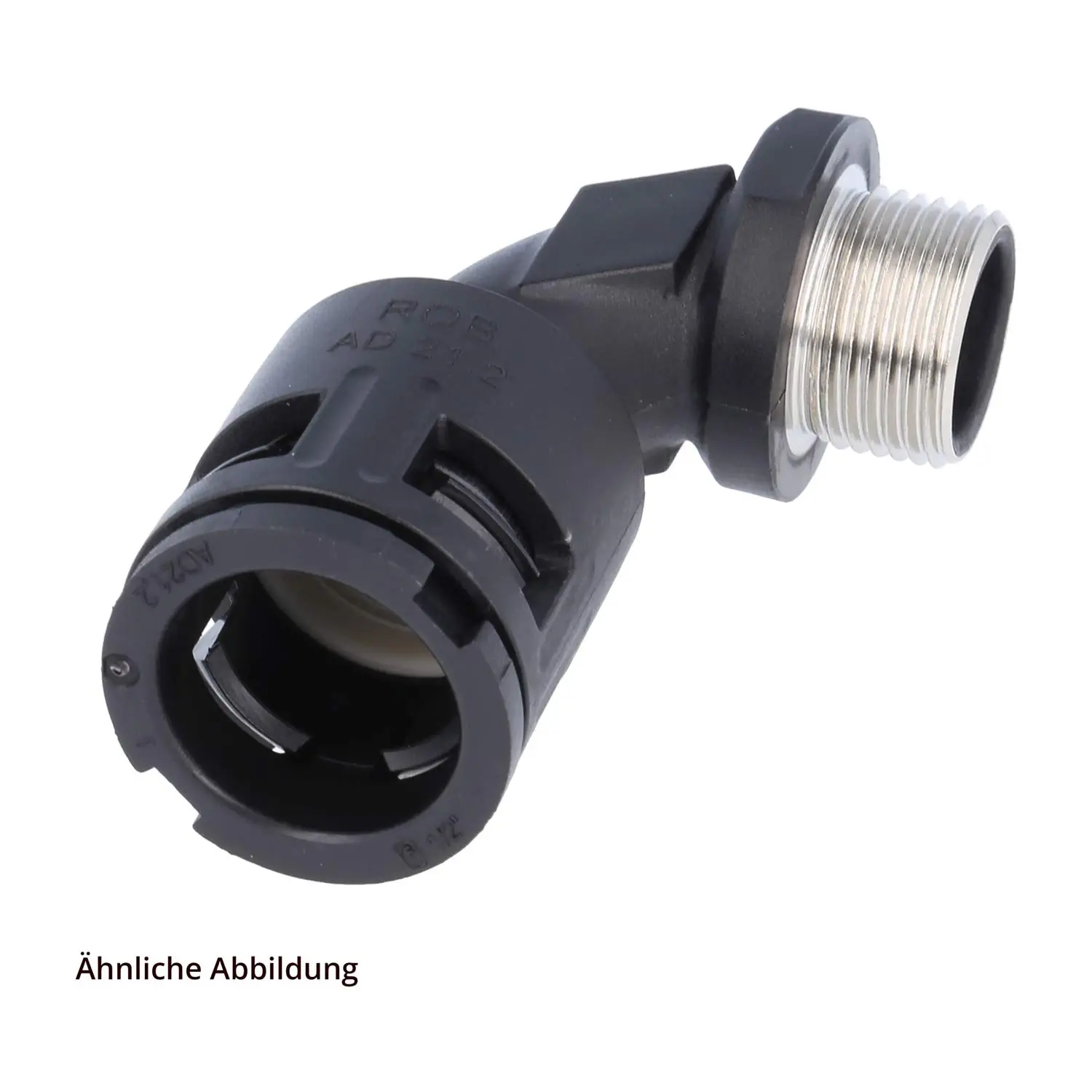 15105015220 FLEXA RQBK90-M Schnellverschraubung 90 Grad Bogen Gewinde M20x1,5 für Schlauch-Außendurchmesser 15,8mm hochdichtend mit Messing-Außengewinde