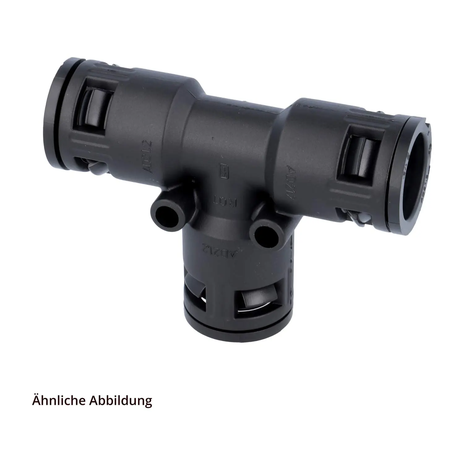 Produktfoto 1 von 15020041212 FLEXA FT Schnellverschraubung T-Verteiler PA für Schlauch-Außendurchmesser 1x42,5mm + 2x42,5mm hochdichtend Wellrohr-T-Verteiler