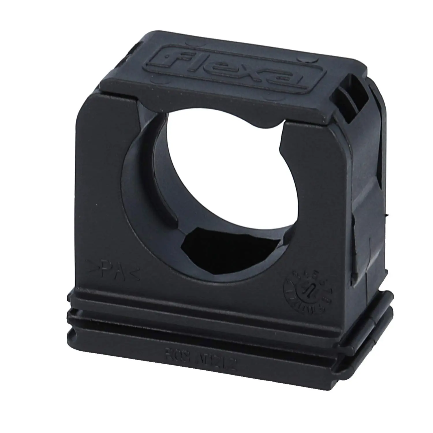Produktfoto 1 von 15030020207 FLEXA FSHB 101 Schlauchhalter mit Deckel für Schlauch-Außendurchmesser 10,0mm für Wellschlauch AD 10.0mm